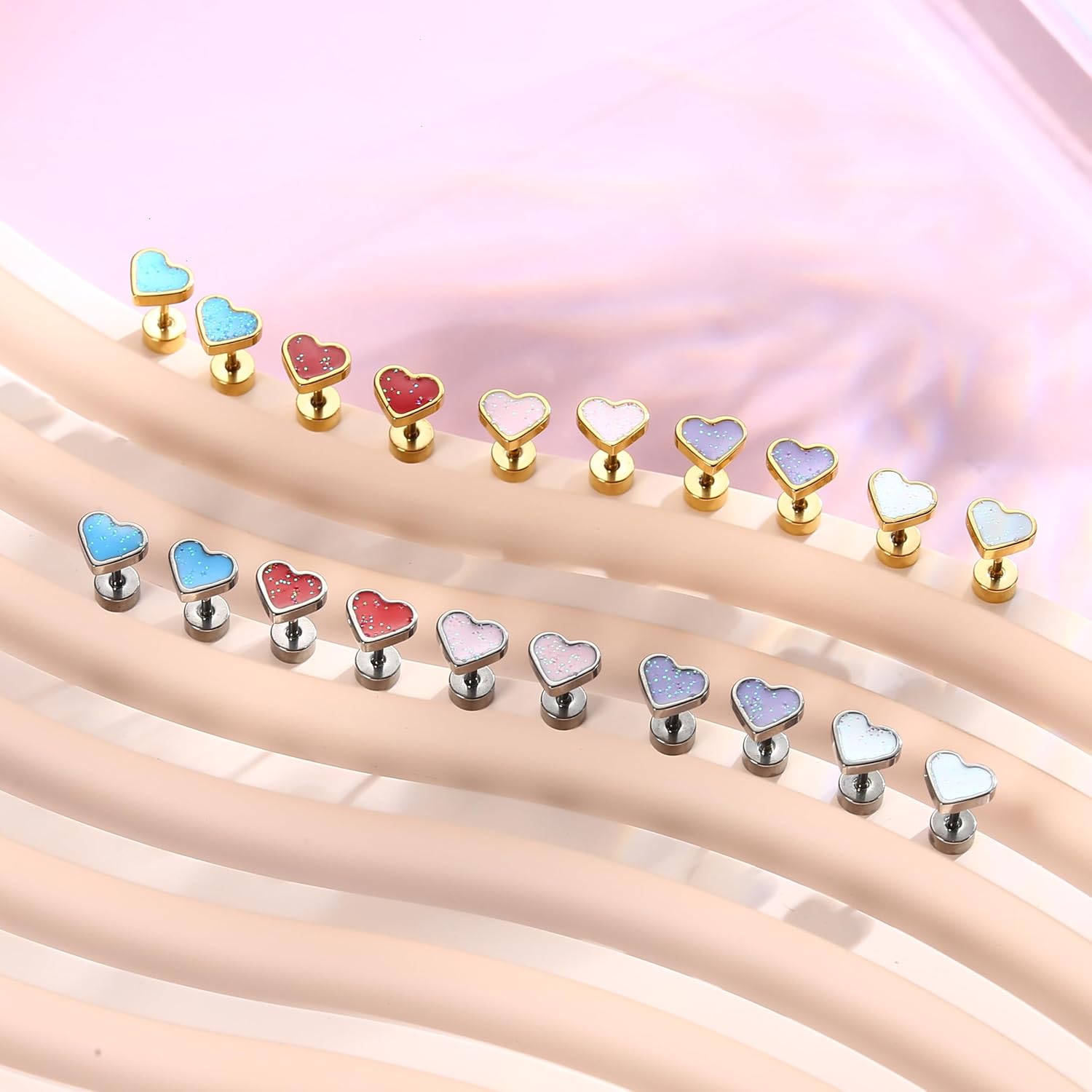 Thumbnail 6 de LOLIAS 20G Titan Herz Ohrstecker 5,5×6,3 mm