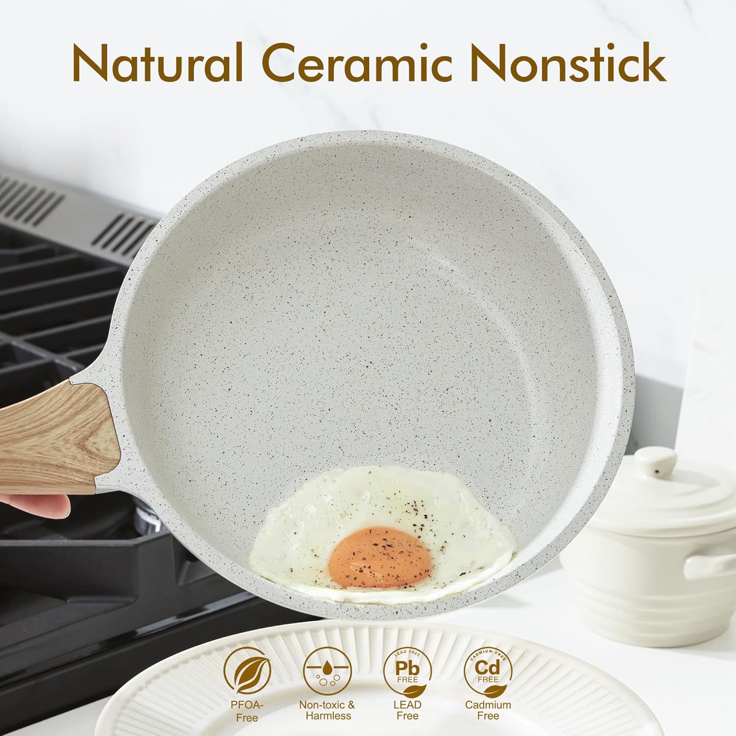 Detalle 2 de SENSARTE 8-Inch Ceramic Nonstick Frying Pan
