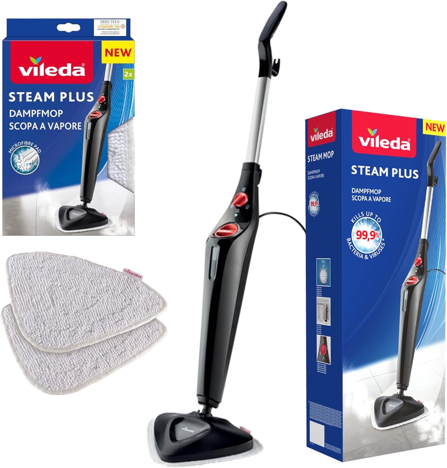 Detalle de Vileda Steam Mop Refill Pads, Pack of 2