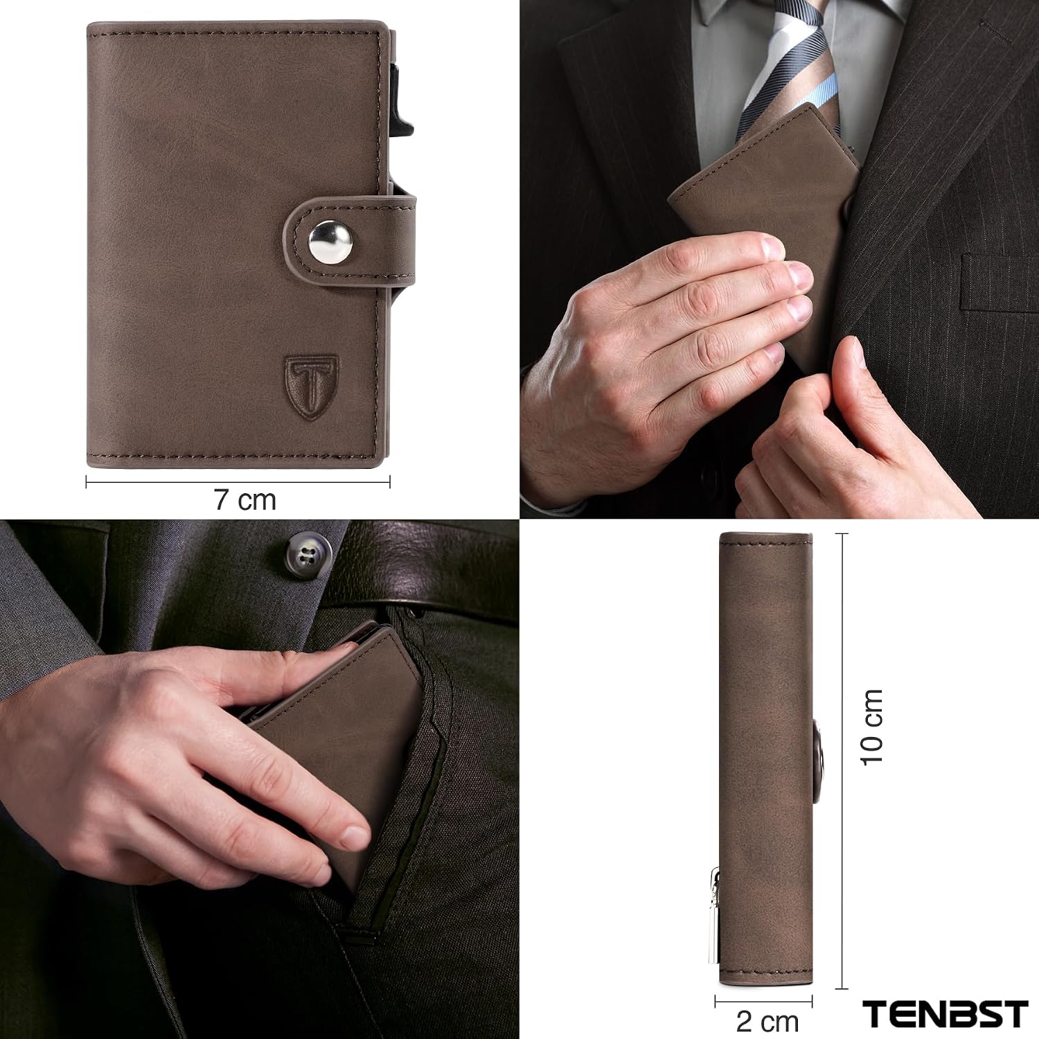 Thumbnail 4 de TENBST Portafoglio Uomo Slim 8 carte 👛