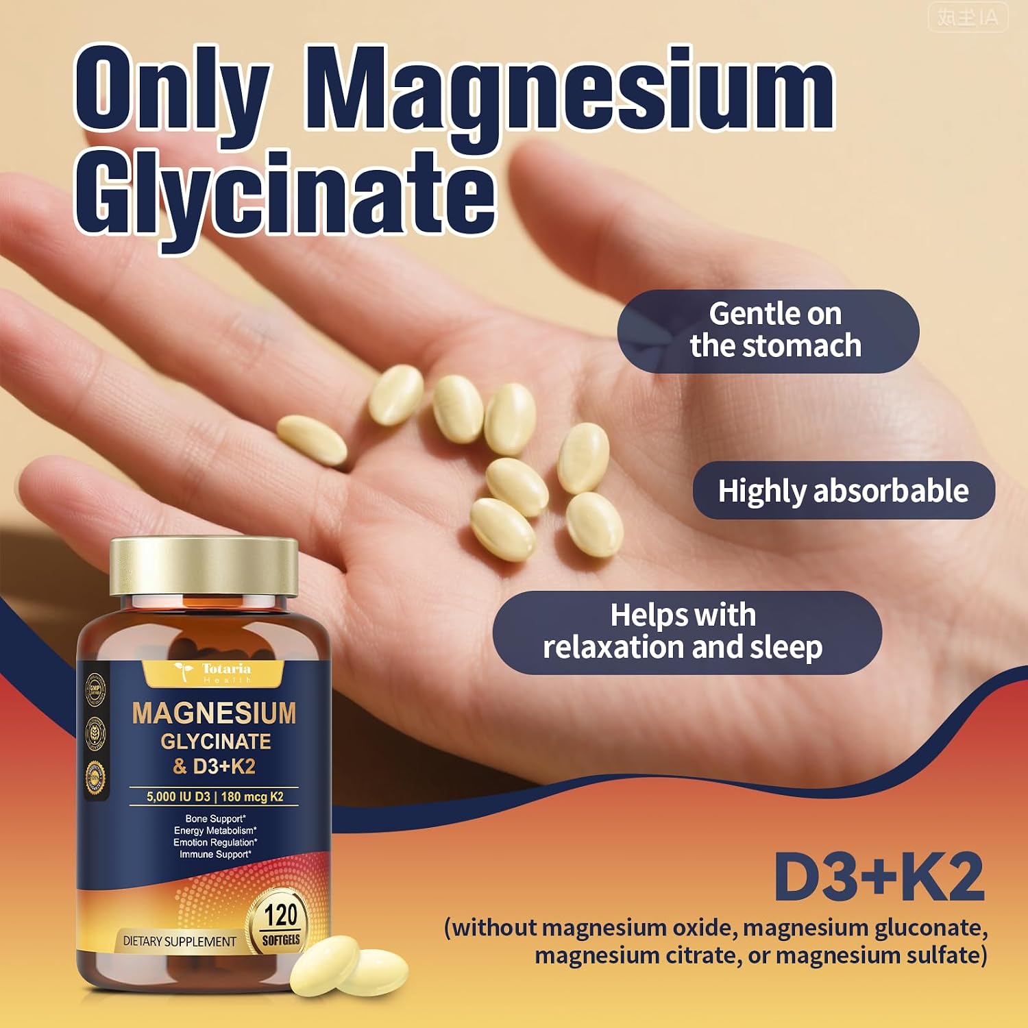 Detalle de Magnesium Glycinate Supplement 500 mg