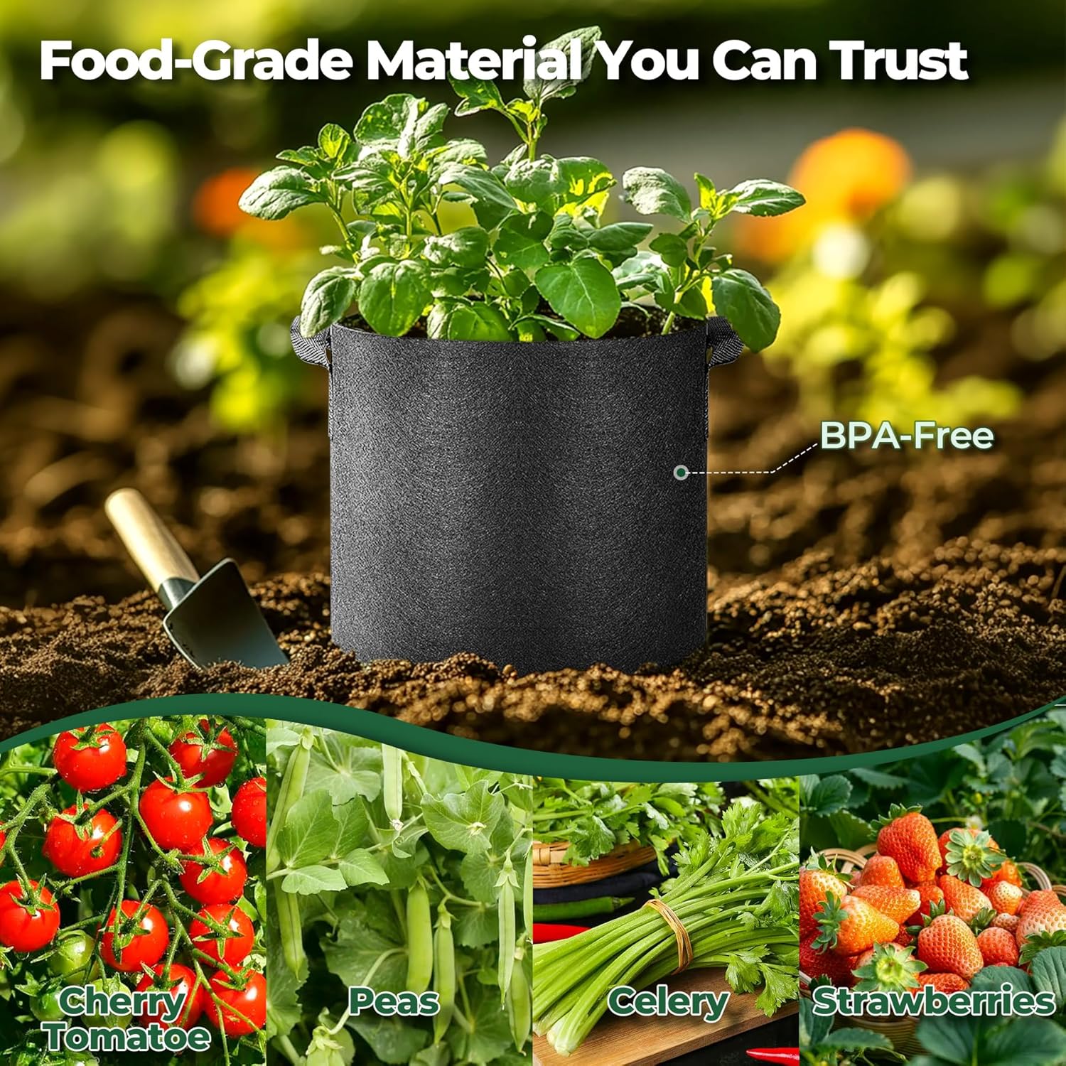 Thumbnail 2 de T4U 5 Gallon grow bags 10 pack