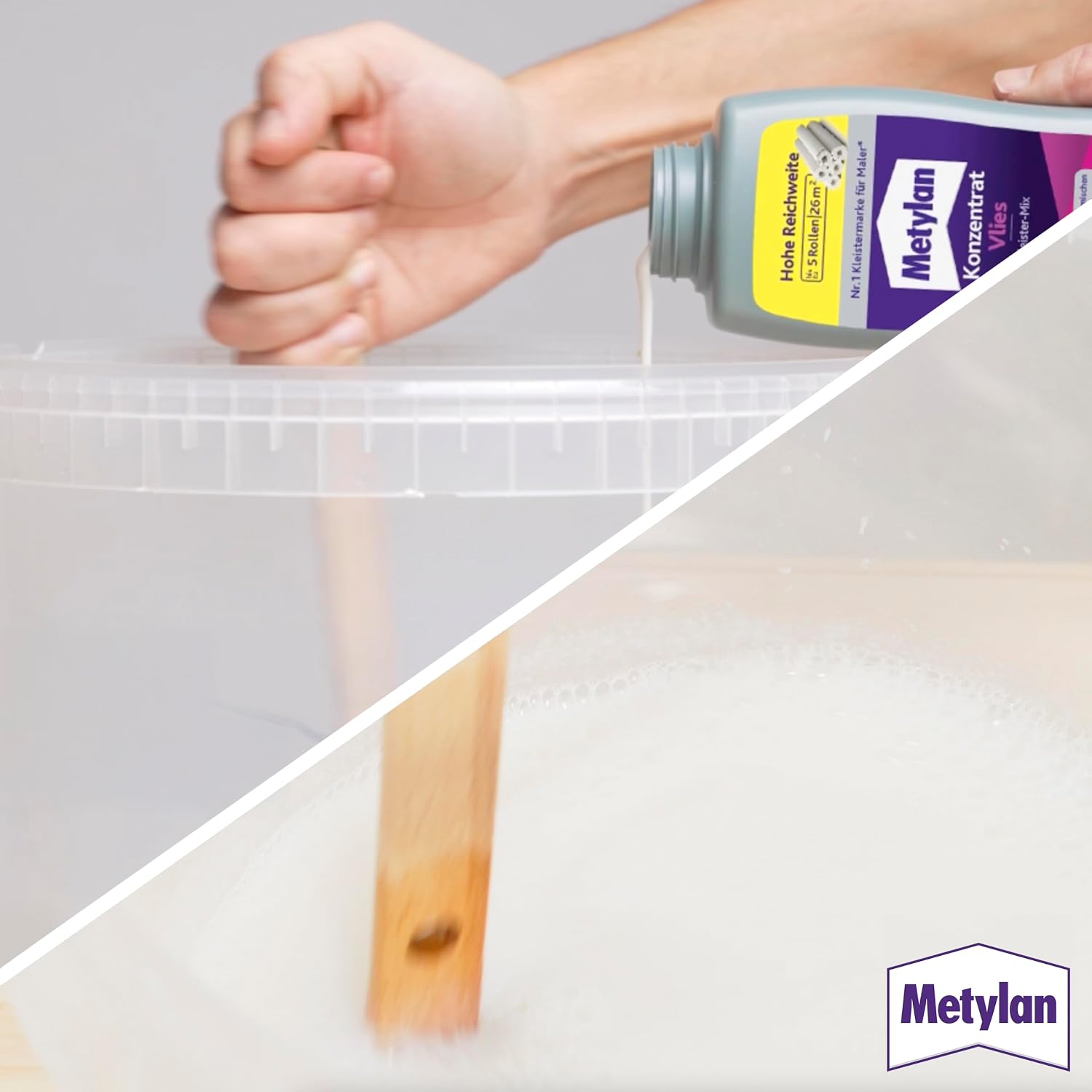 Thumbnail 4 de Metylan Vlies Fertigkleister Konzentrat – starker Kleister für Vliestapeten, 1x500 g