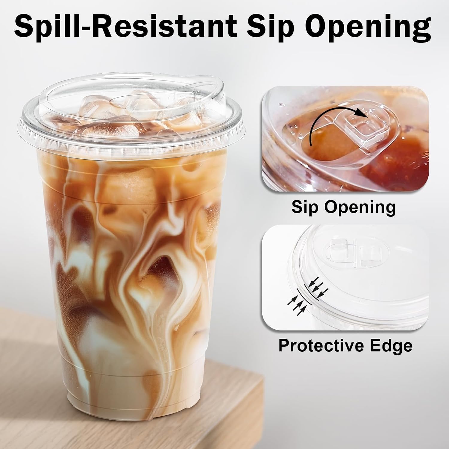 Detalle 2 de BYSNOW Clear Plastic Cups, 20 oz