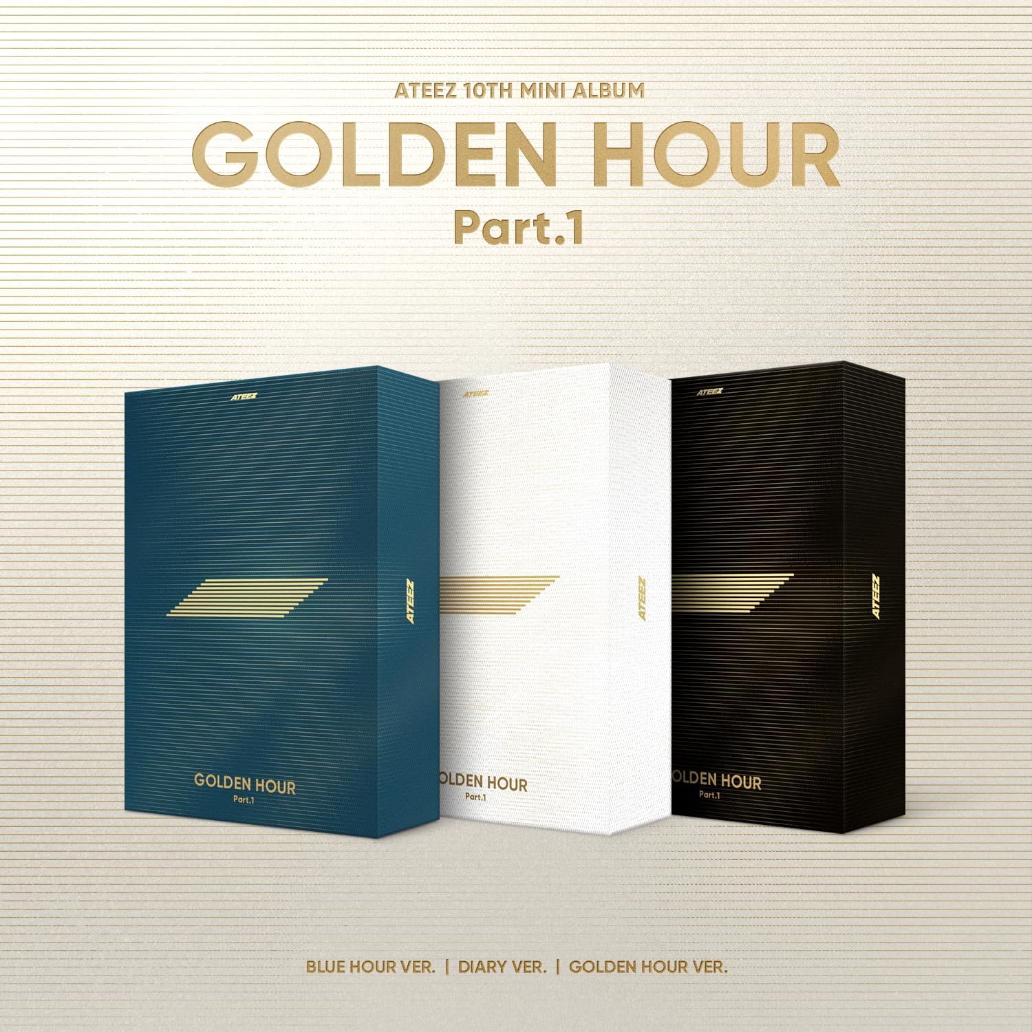 Detalle de ATEEZ GOLDEN HOUR : Part.1 韓国盤 CD A・B・C Ver.ランダム発送