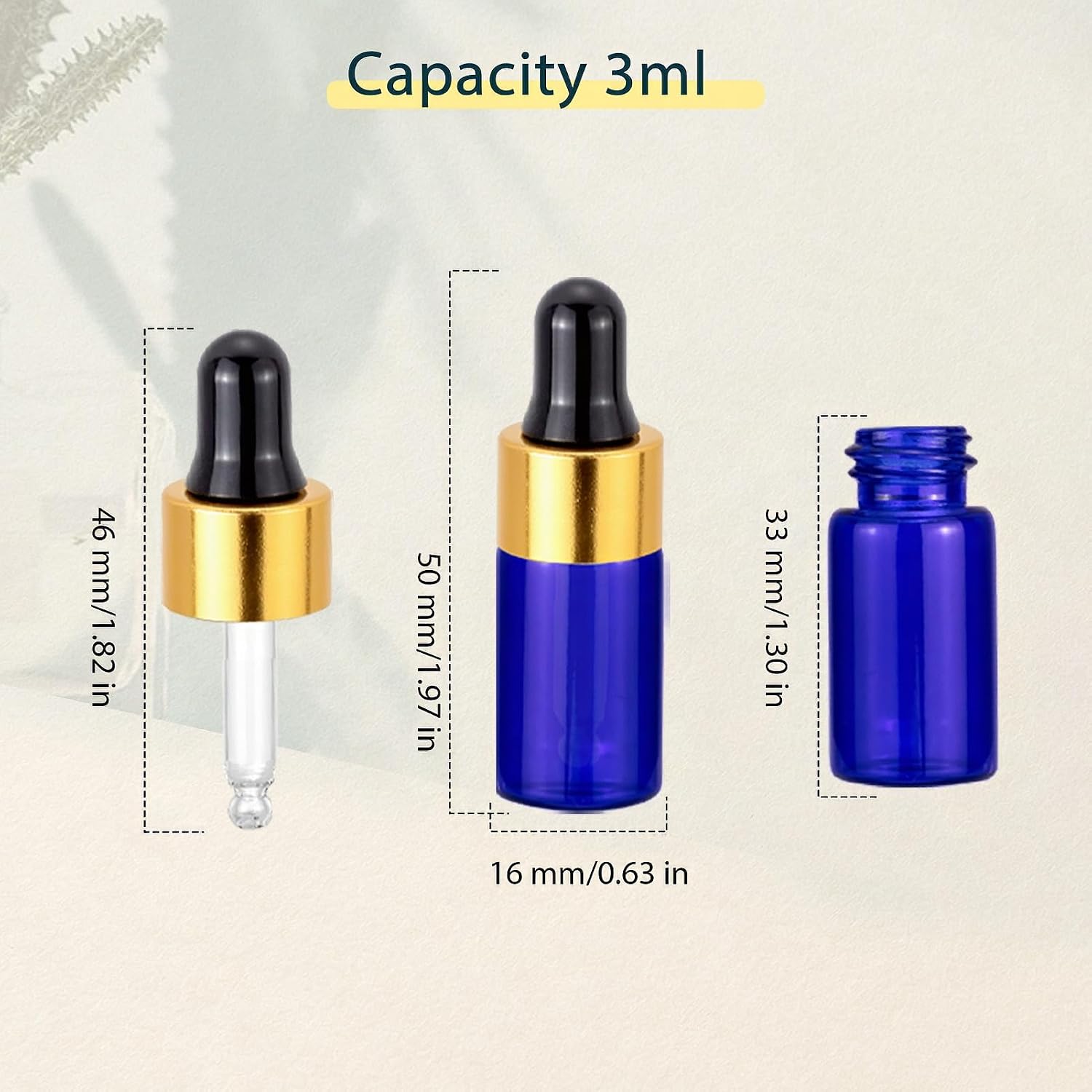 Detalle 2 de Ellbest 3 ml glass dropper bottles