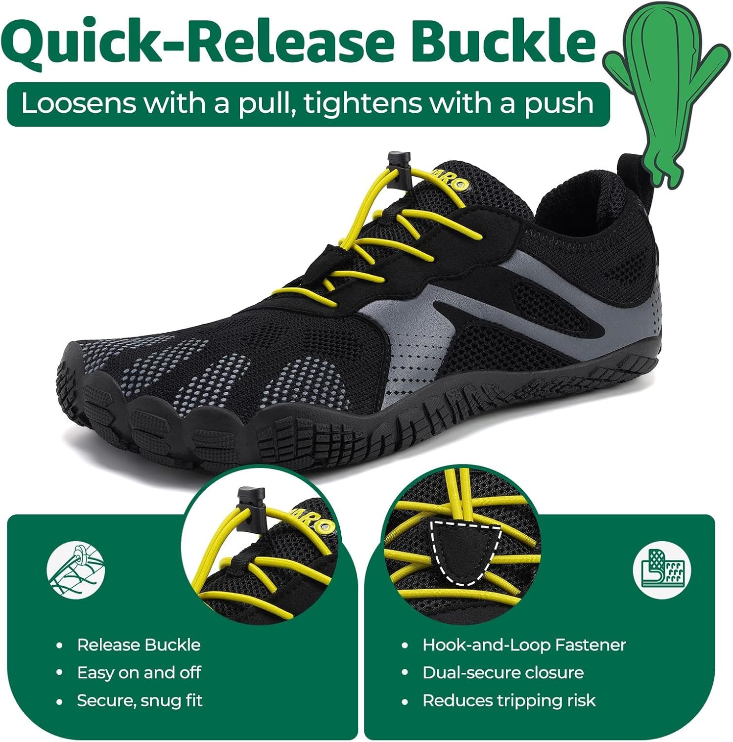 Thumbnail 3 de SAGUARO Barfußschuhe Herren Damen Zehenschuhe Unisex Traillaufschuhe
