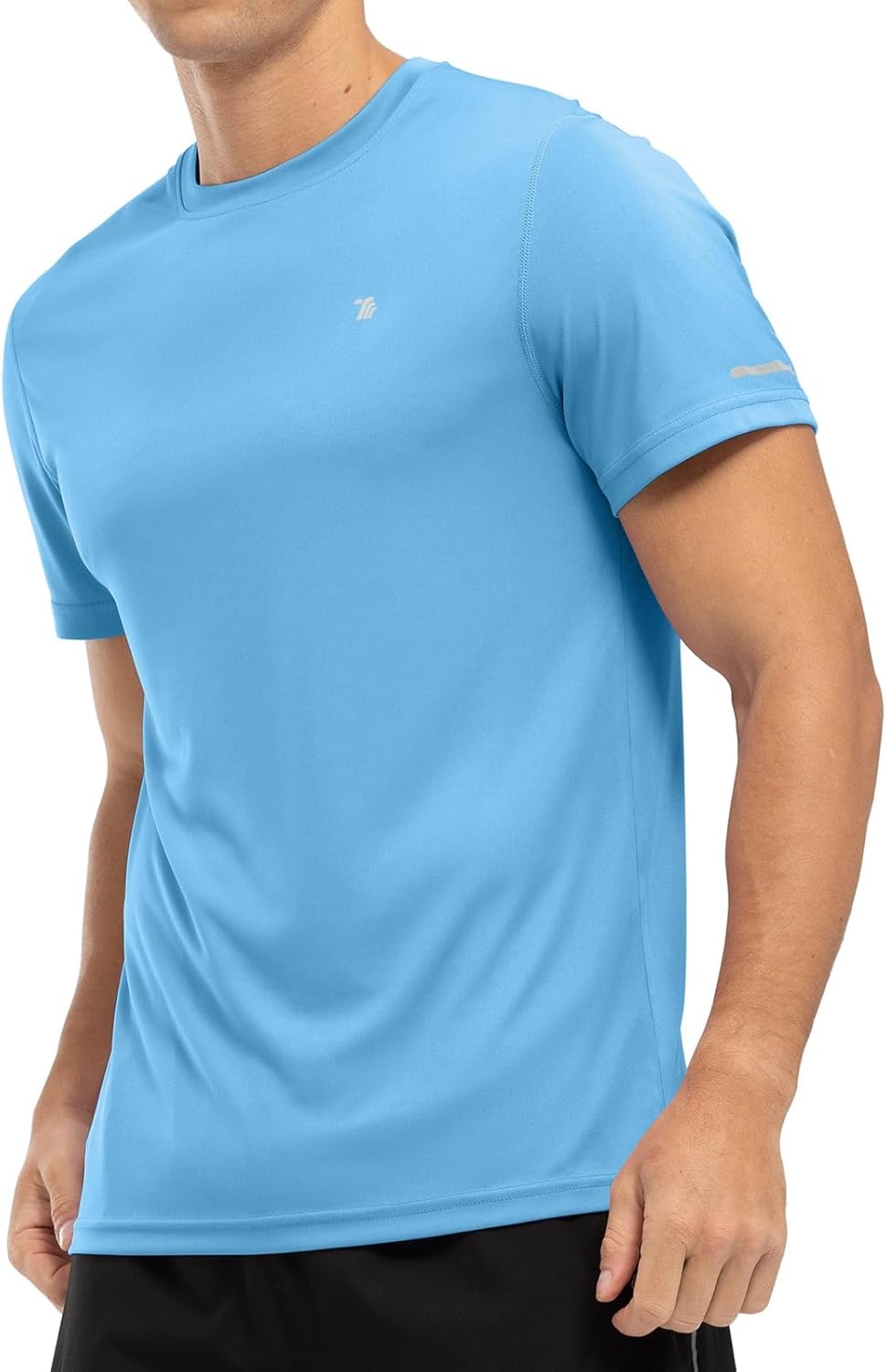 Detalle de Rdruko Sport-T-Shirts Herren: Funktionsshirt mit UV-Schutz und atmungsaktivem Komfort
