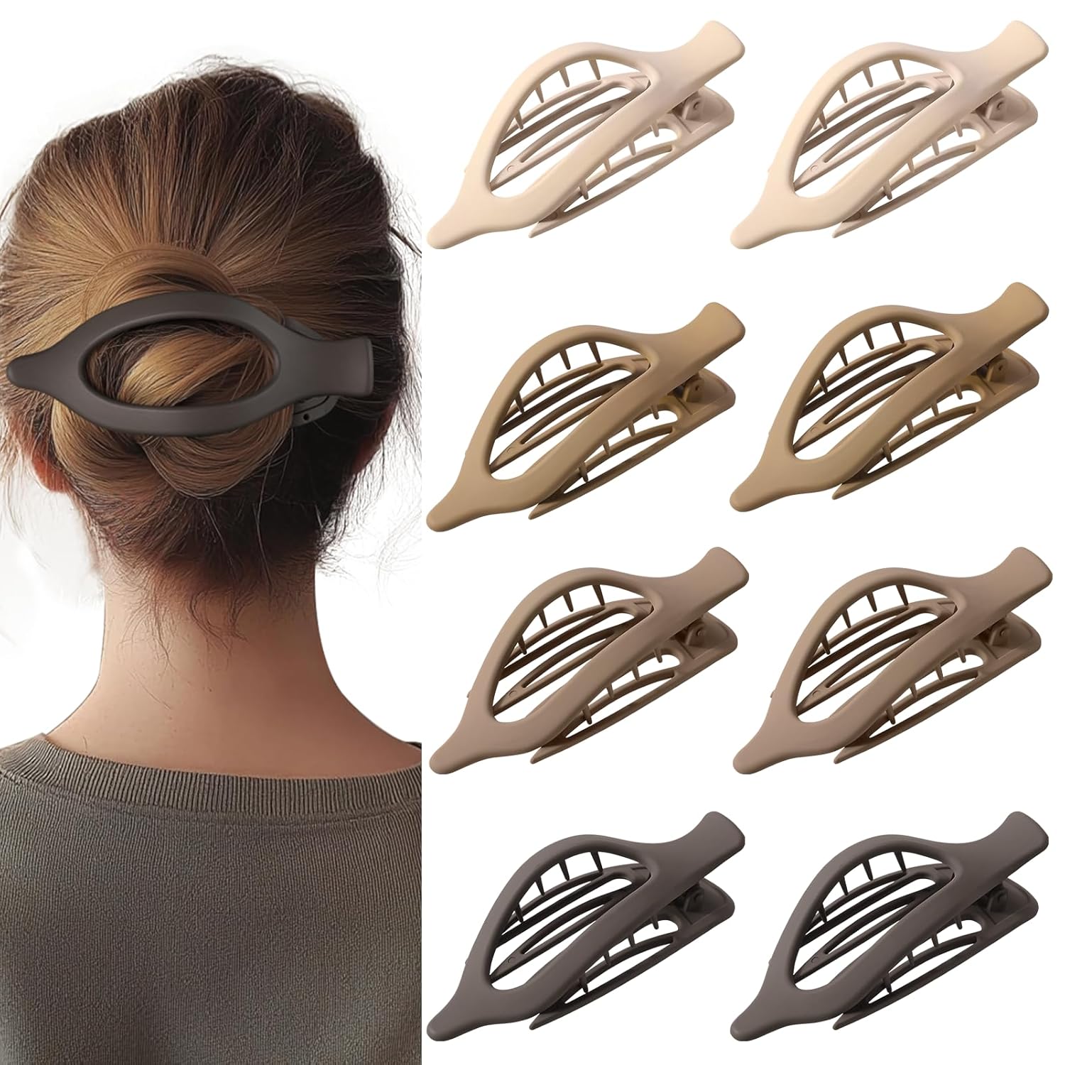 Detalle de Flat Hair Clips, 8-Pack