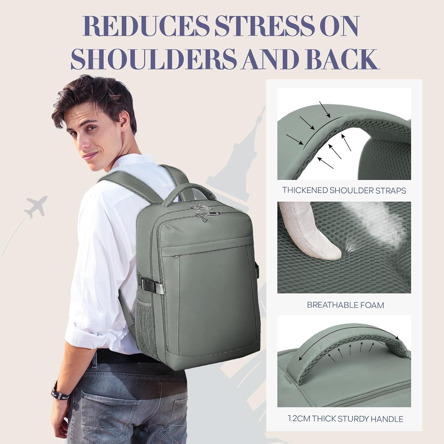 Detalle 2 de Yankony Ryanair Cabin Bag 40x30x20 for easyJet cabin