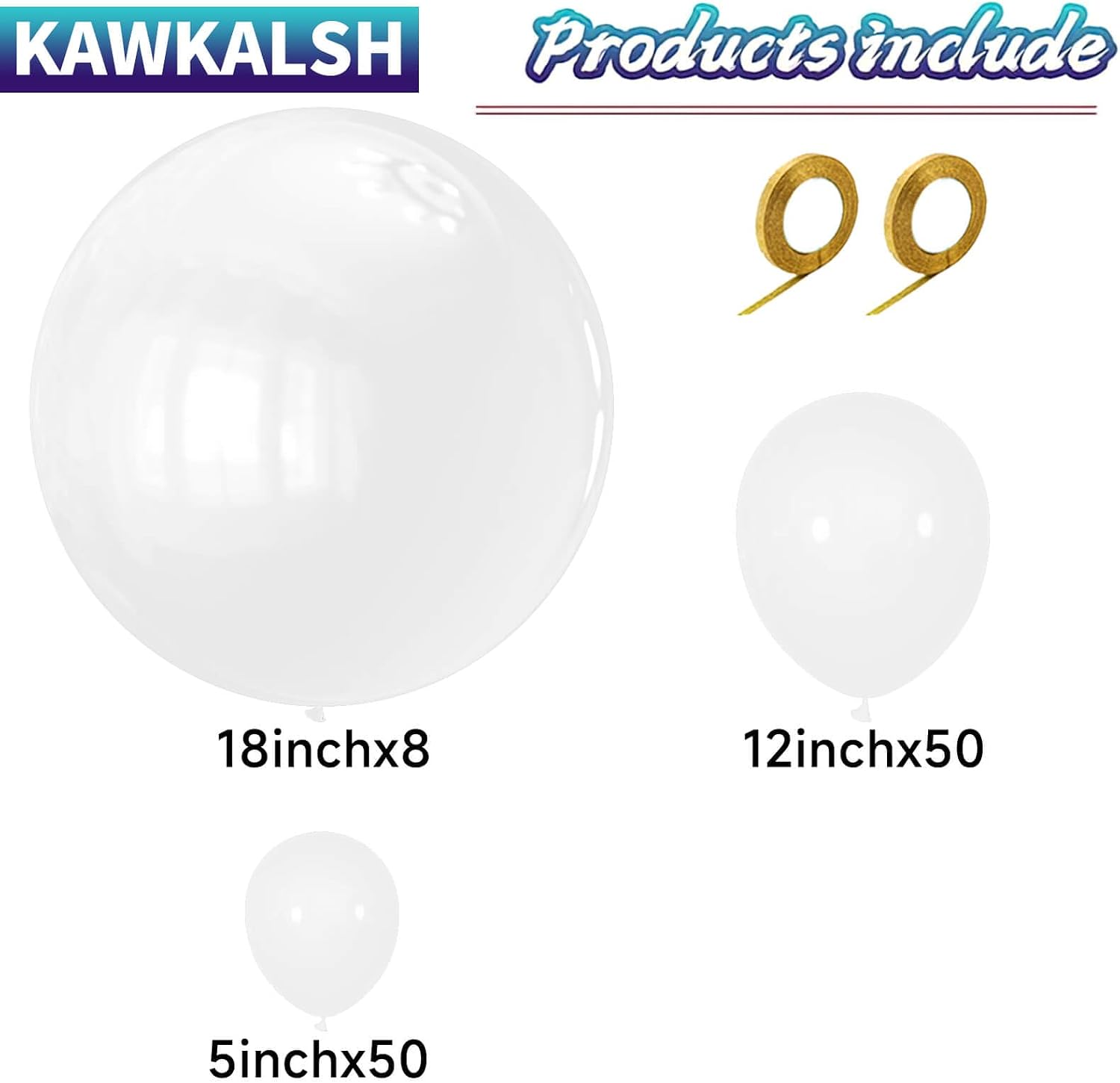 Detalle 2 de White Balloon Arch Kit, 111-Piece Set