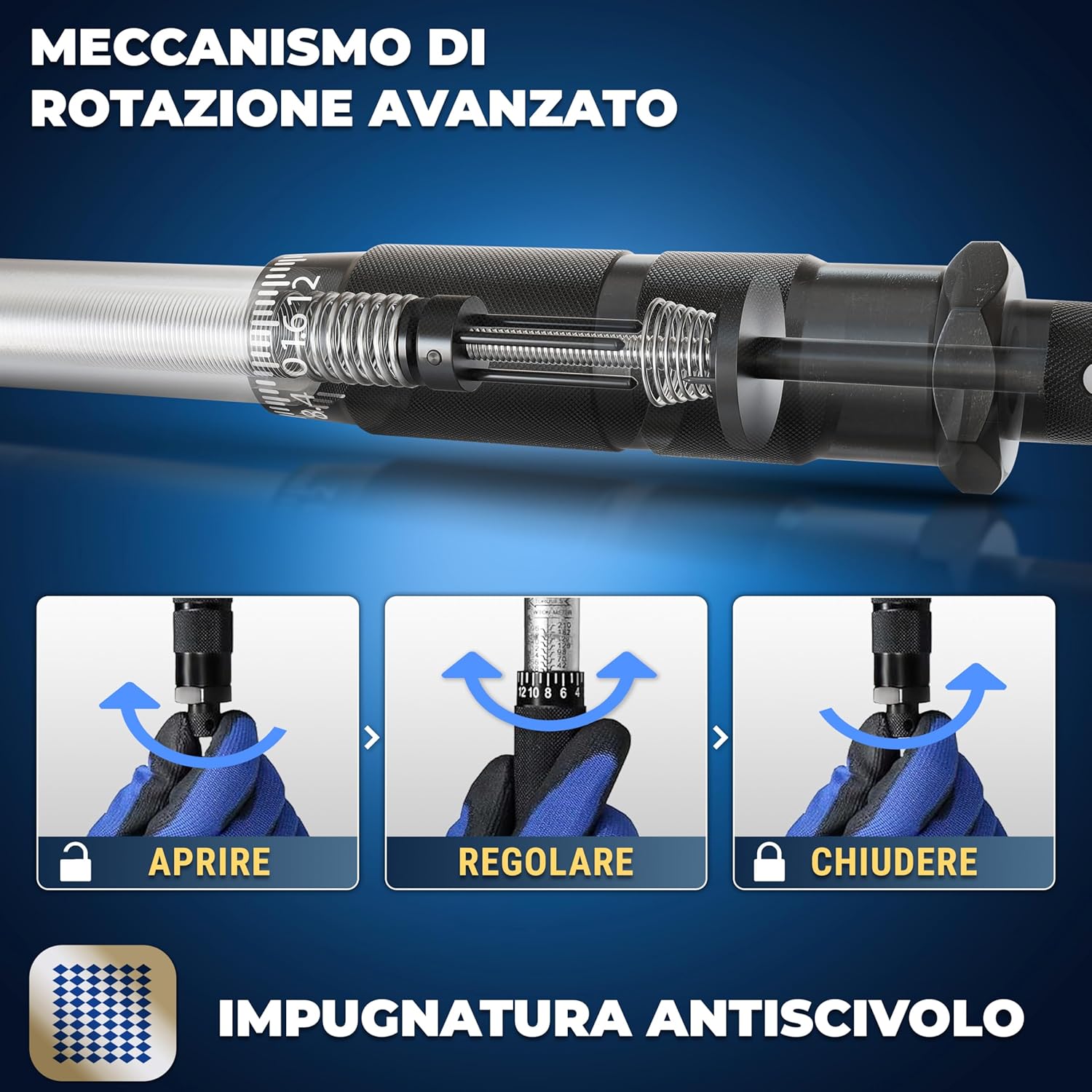 Thumbnail 4 de S&R Chiave Dinamometrica 1/4" Set per Bici e Moto (5–25 Nm) con 6 inserti Allen e Torx