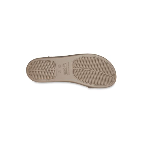 Detalle de Crocs Mujer Brooklyn Low Wedge Sandalia – Latte/Mushroom, 39/40 EU