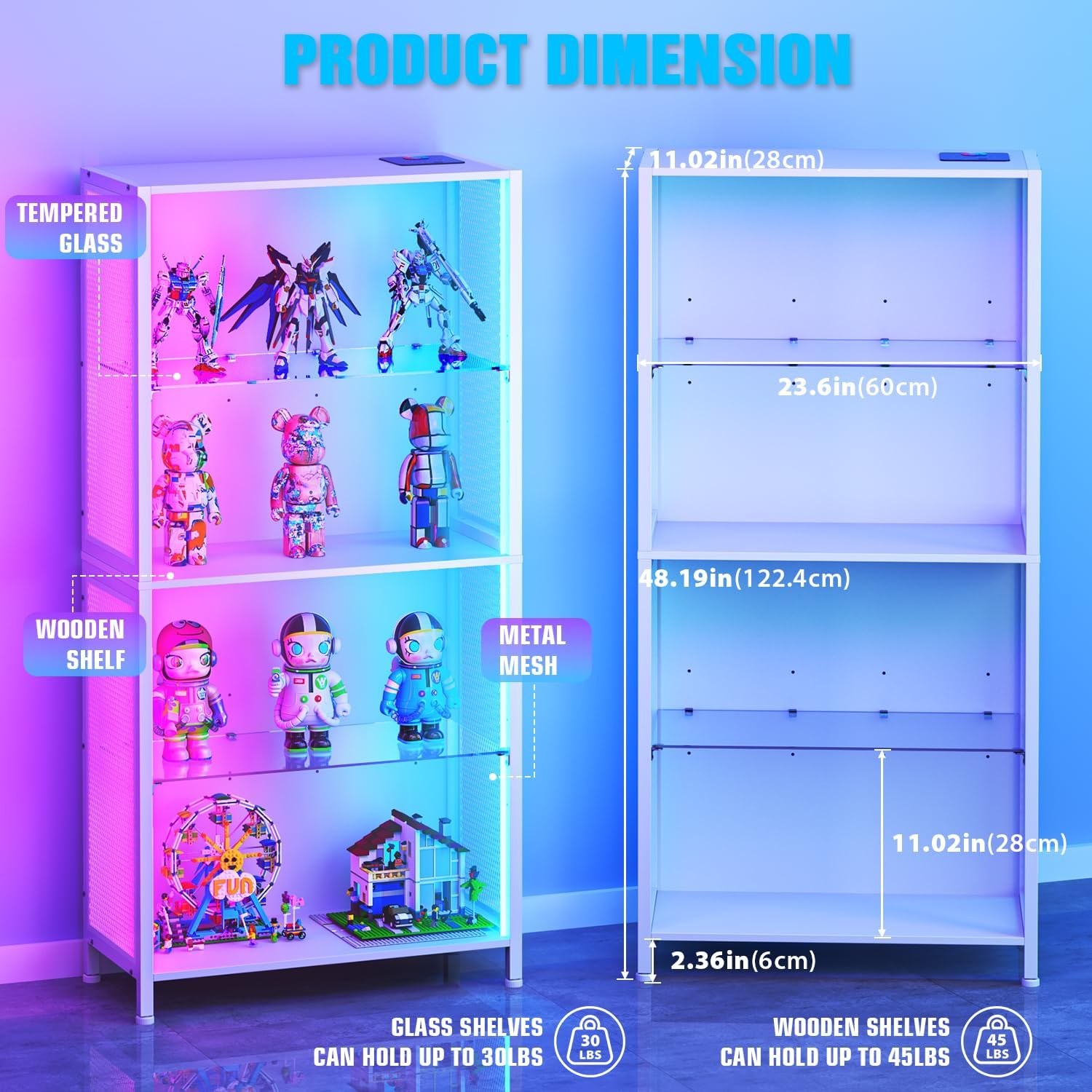 Detalle 2 de Display Cabinet with RGB Lighting