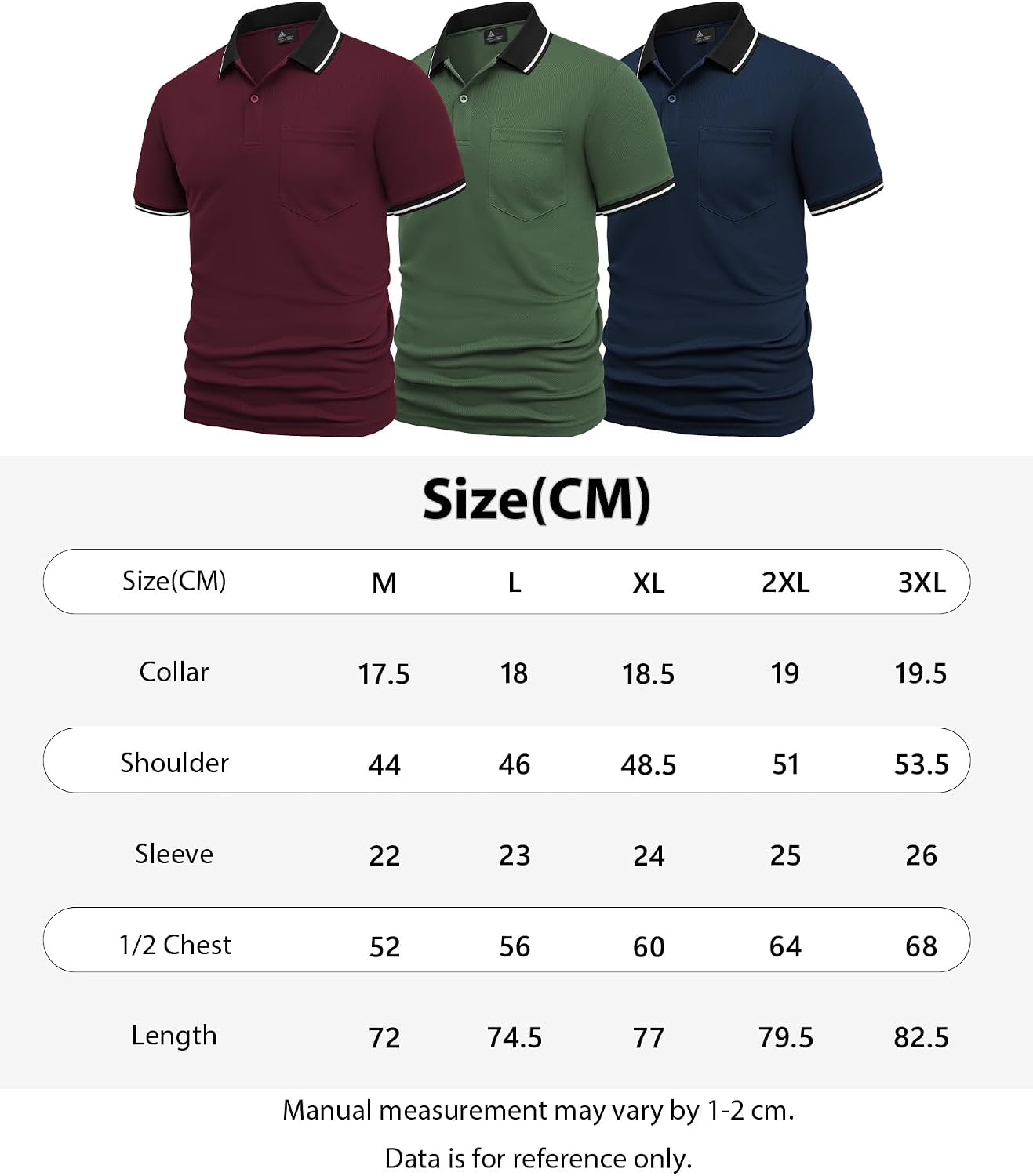 Detalle de SwissWell 3 Pezzi Polo Uomo Manica Corta Traspirante: comfort e stile per sport e tempo libero