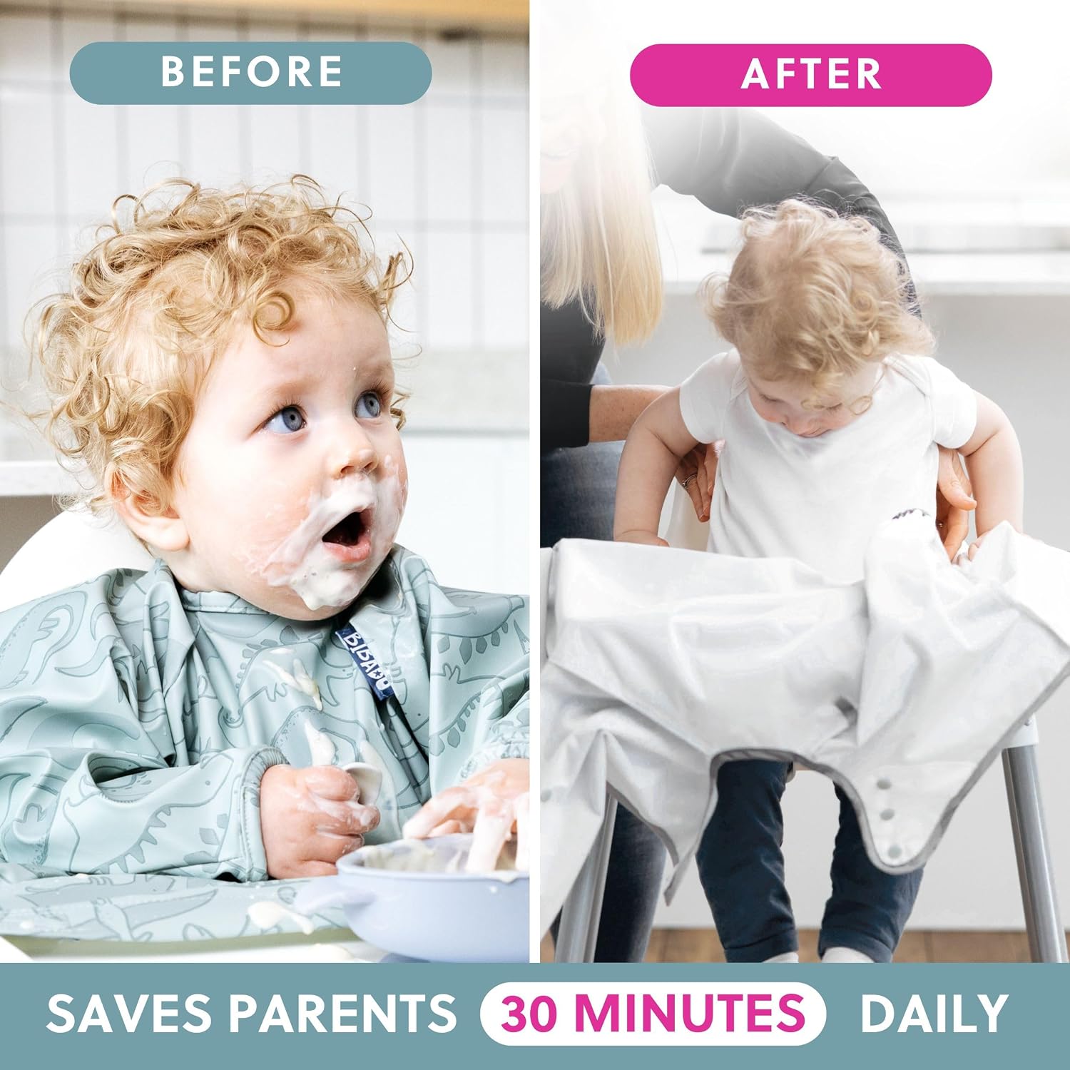 Thumbnail 5 de BIBaDO Long Sleeve Baby Bibs 6-36 Months