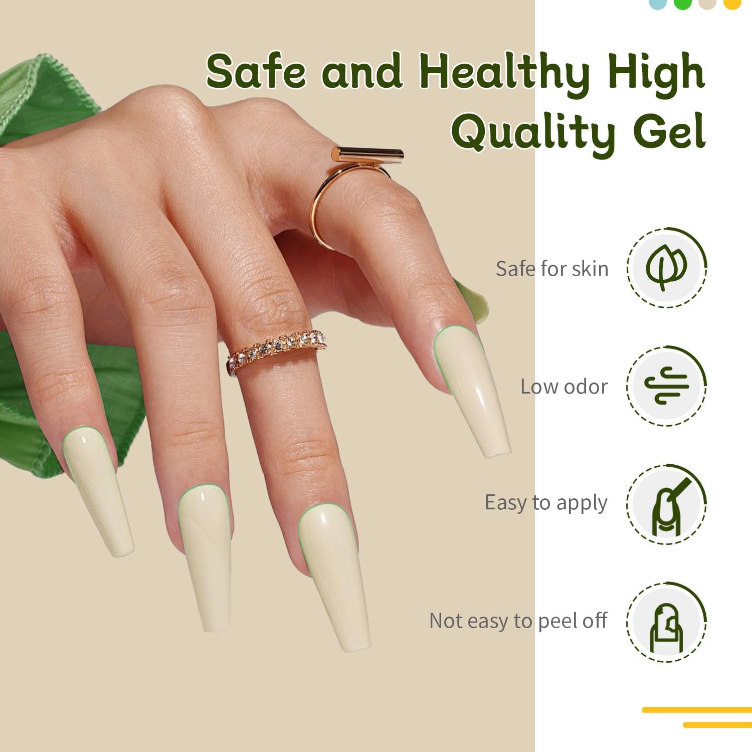 Thumbnail 3 de JODSONE kit gel per unghie 4 flaconi da 10 ml: disidratatore, primer, base coat e top coat lucido