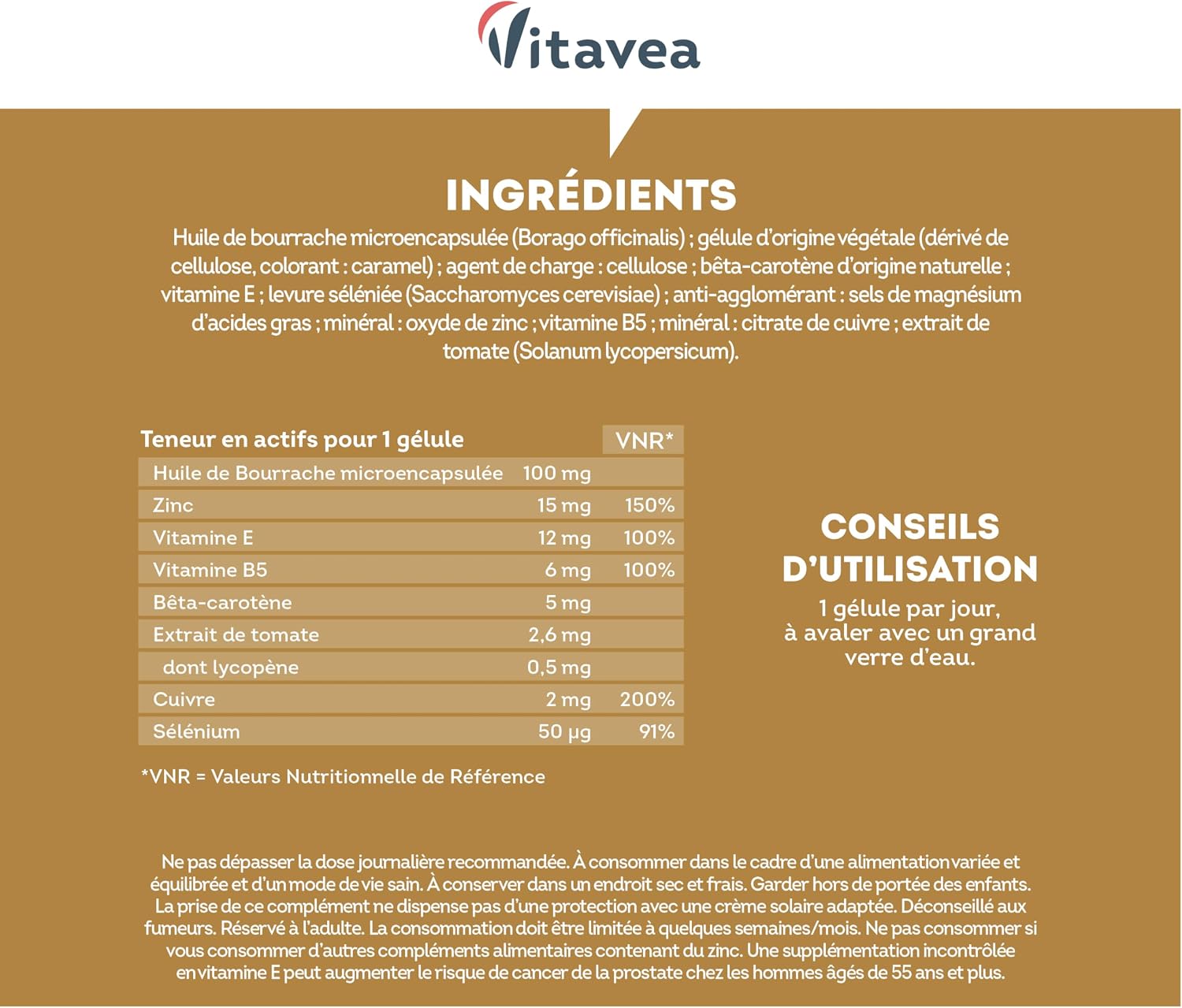 Thumbnail 6 de Vitavea Préparateur Solaire & Accélérateur de Bronzage – Hâle naturel et uniforme (60 gélules)