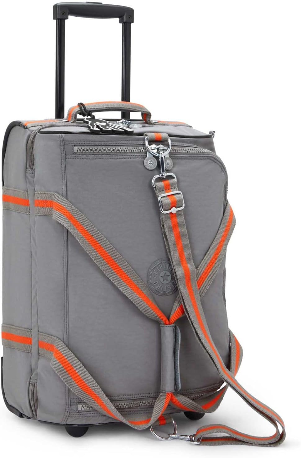 Detalle de Kipling TEAGAN US Kleine Reisetasche mit Rollen – Inviting Grey