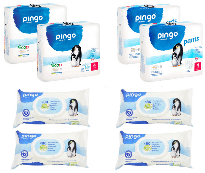 Detalle de Pingo Pack Pañales T4 2x40 uds + Toallitas 🍼 4x80 uds