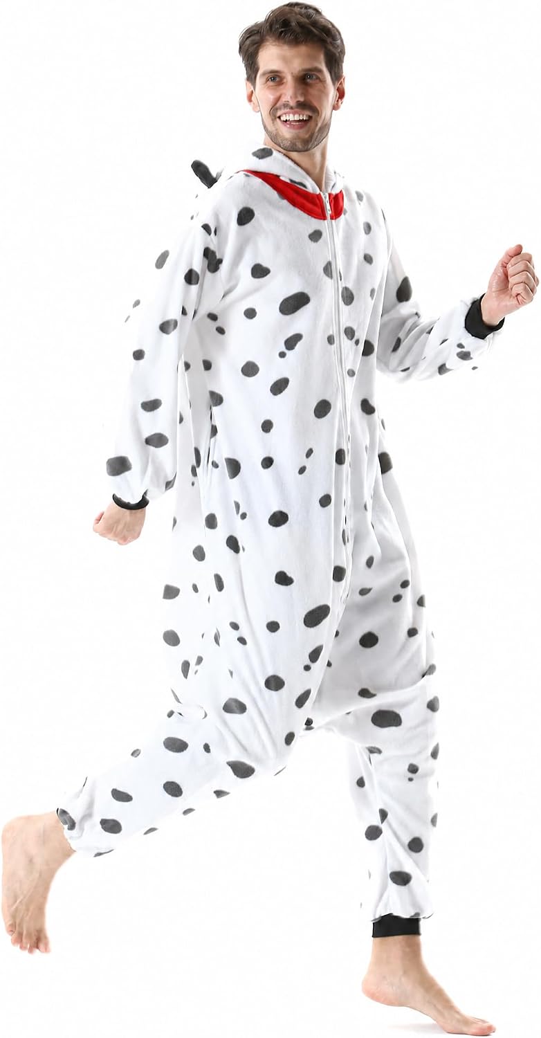 Detalle de DarkCom Adult Animal Onesie Pajamas, Polar Fleece Hooded Cosplay with Pockets