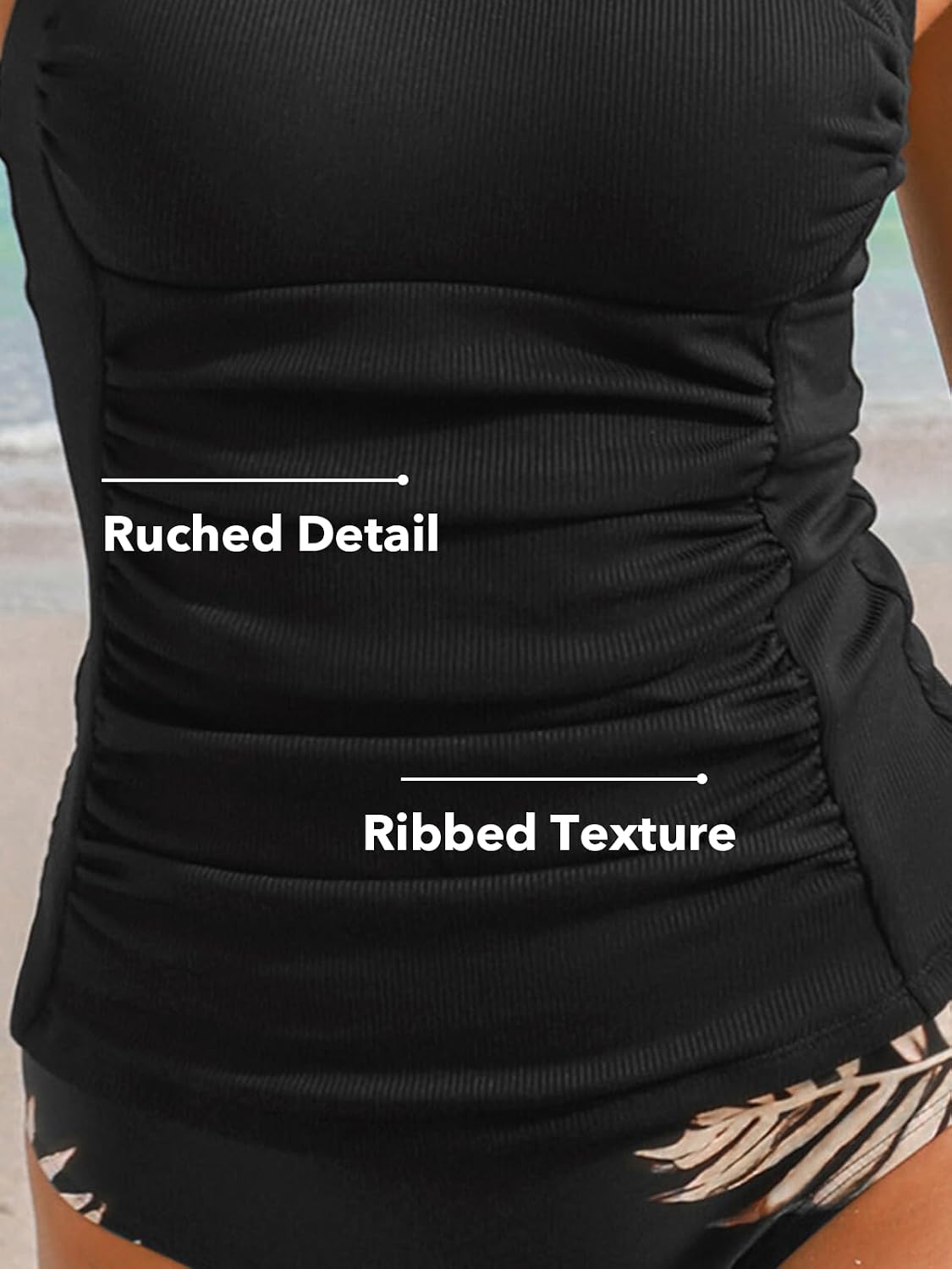 Thumbnail 4 de CUPSHE tankini côtelé ensemble femme