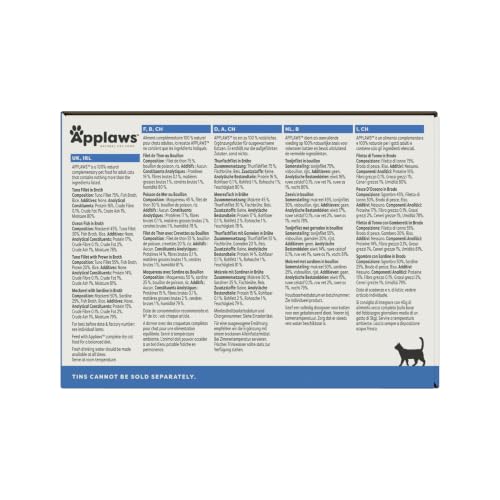 Thumbnail 3 de Applaws Natural Wet Cat Food: Fish Selection in Broth, 70 g Tin, Pack of 12