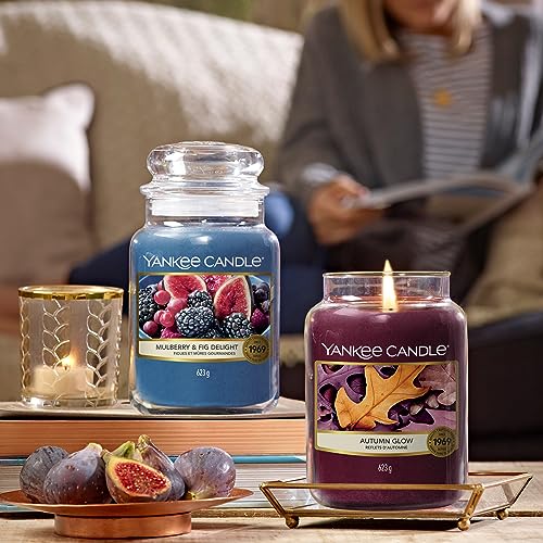 Detalle de YANKEE CANDLE Candela profumata in giara grande Delizia al gelso e ai fichi