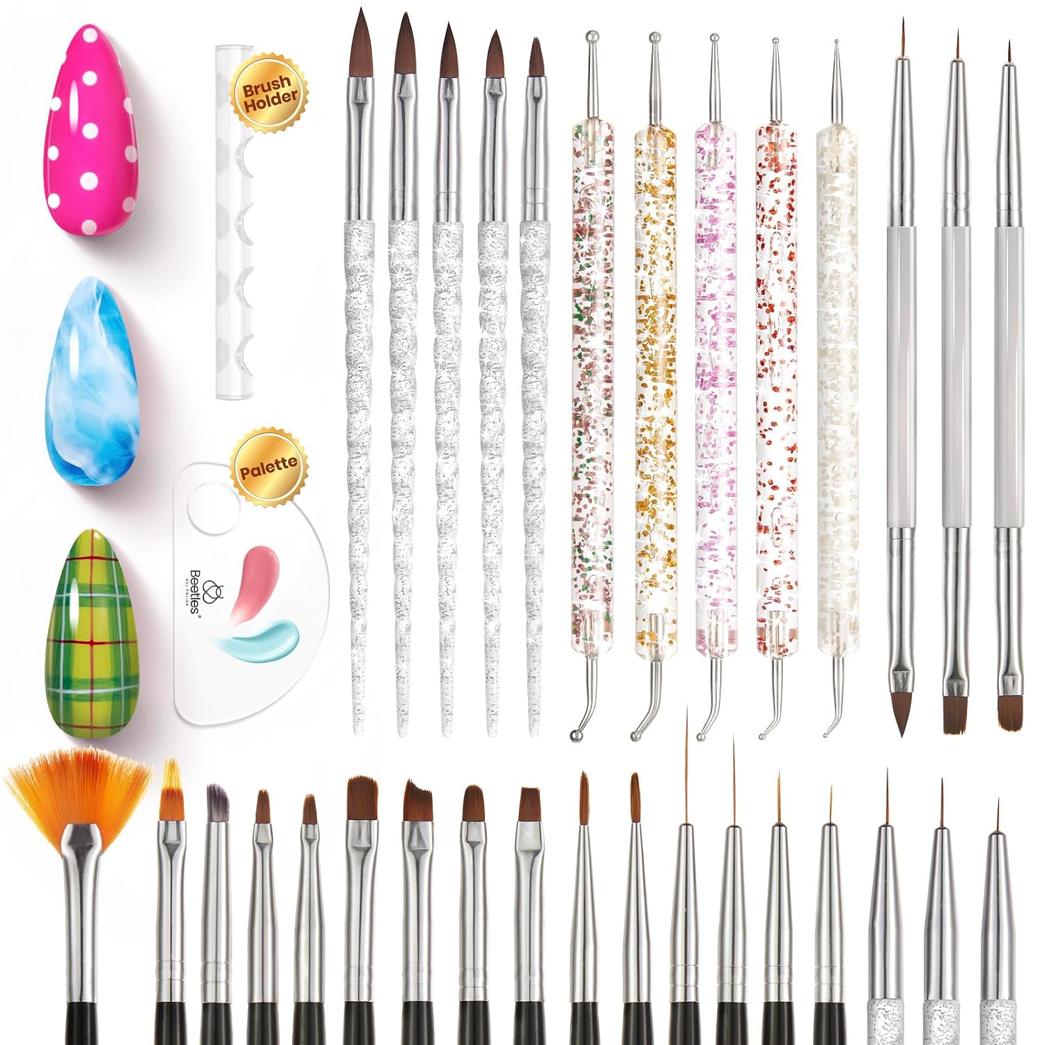 Detalle de Beetles 31pcs Nailart Pinselset