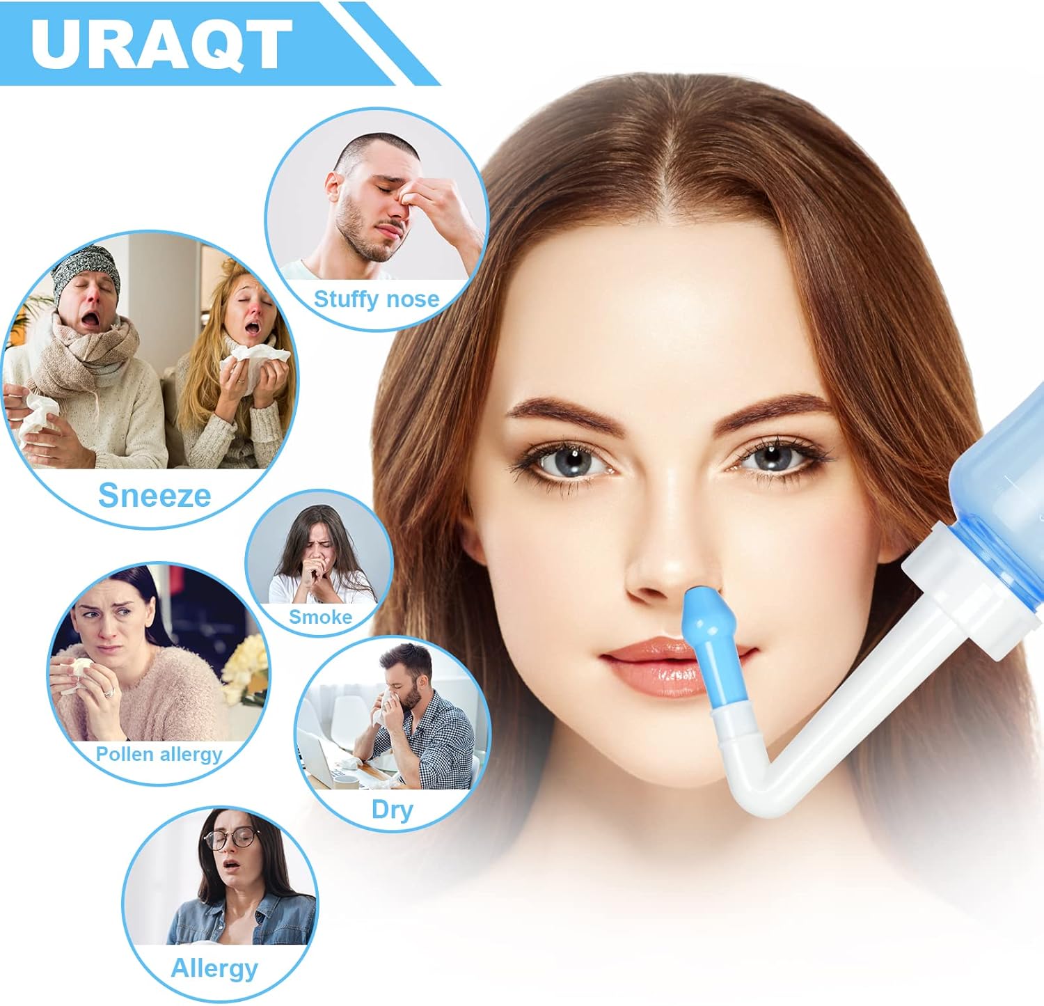 Detalle 2 de URAQT Neti Pot 300ml per lavaggio nasale