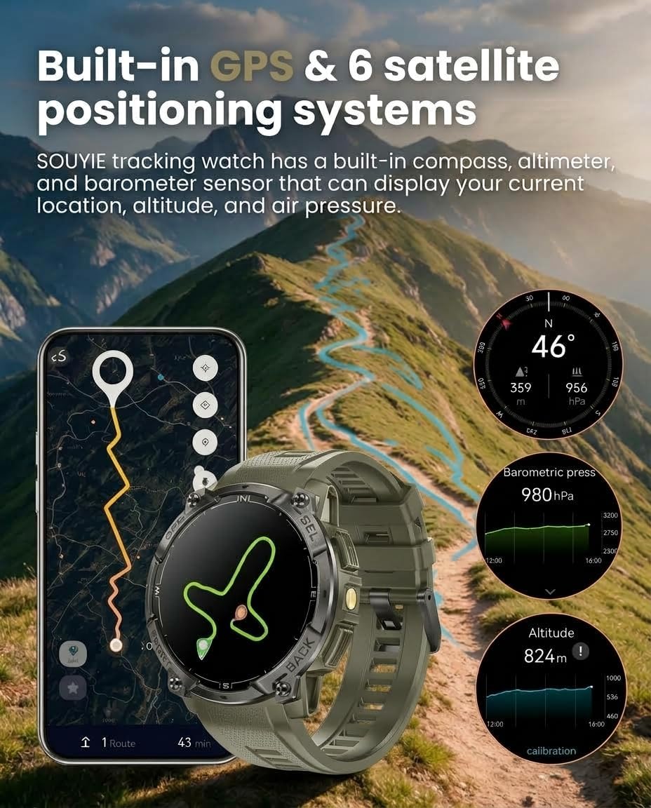Detalle de SOUYIE Smartwatch with 1.43-Inch AMOLED Display