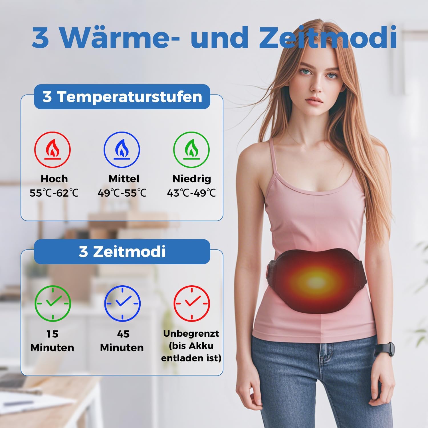 Detalle 2 de AROMA SEASON Wärmegürtel mit Akku 4h