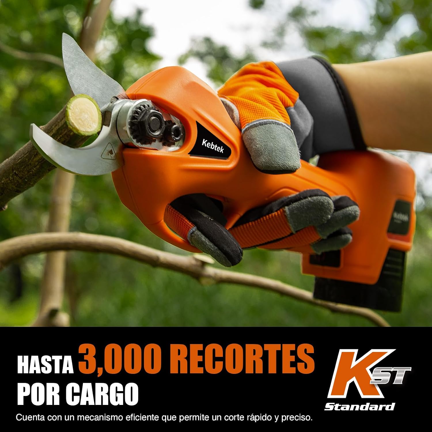 Detalle de Kebtek Tijeras de Podar Eléctricas Profesionales ⚡ 25mm