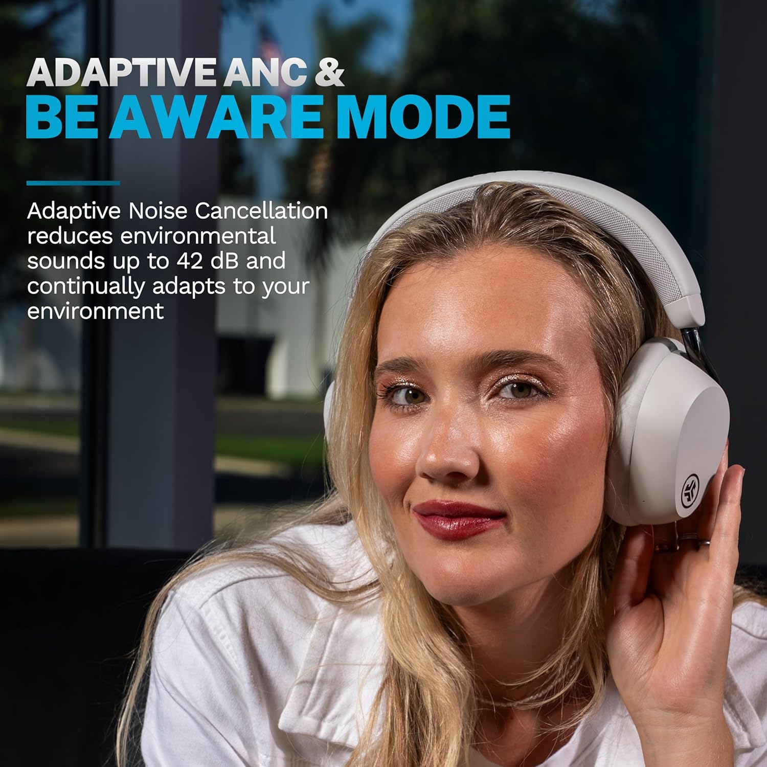 Thumbnail 2 de JLab Epic Lux Lab Edition : casque Bluetooth pour enfant avec ANC, pliable et jusqu’à 48+ h d’autonomie (nuage blanc)