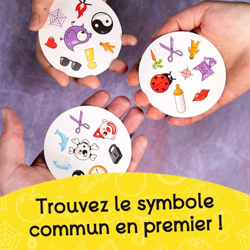Detalle de Dobble Classique – Jeu de Cartes pour Enfants dès 6 Ans (Édition Metal, 55 Cartes)