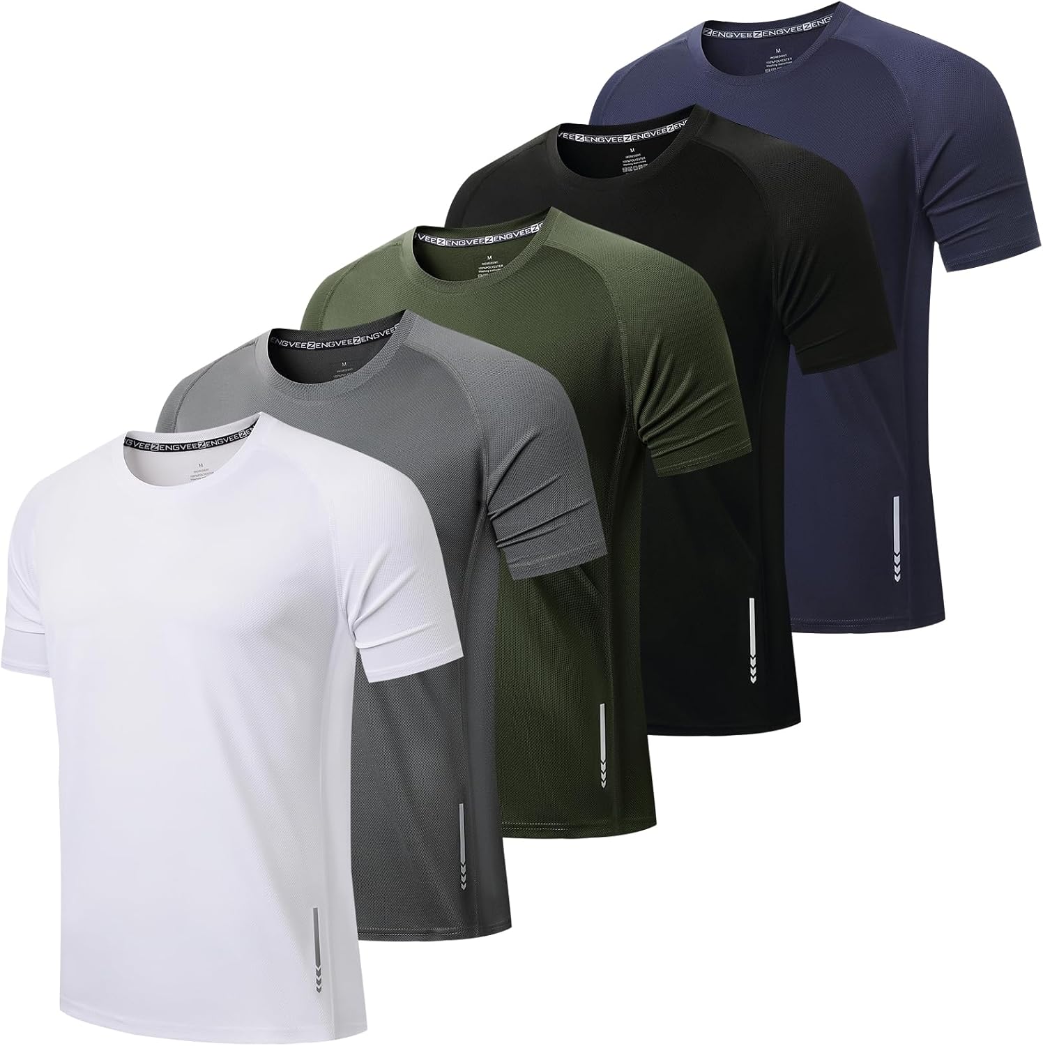 Thumbnail 5 de ZENGVEE 3 Pack Gym Shirts Men – Dry Fit Short Sleeve, Breathable & Moisture-Wicking