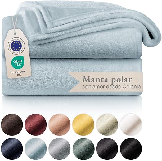 Blumtal Manta Polar Acolchada Suave - Azul Claro 🛋