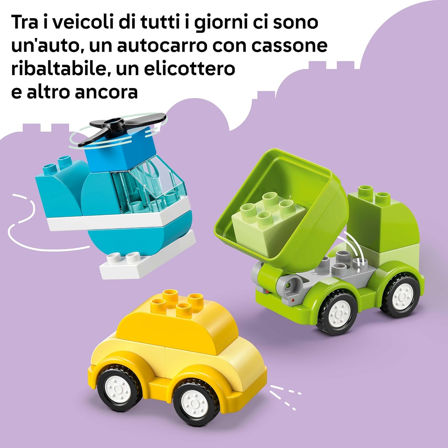 Detalle de LEGO DUPLO Veicoli Creativi 10474 – Gioco Didattico per Motricità Fine e Scoperta dei Veicoli per Bambini dai 12 mesi