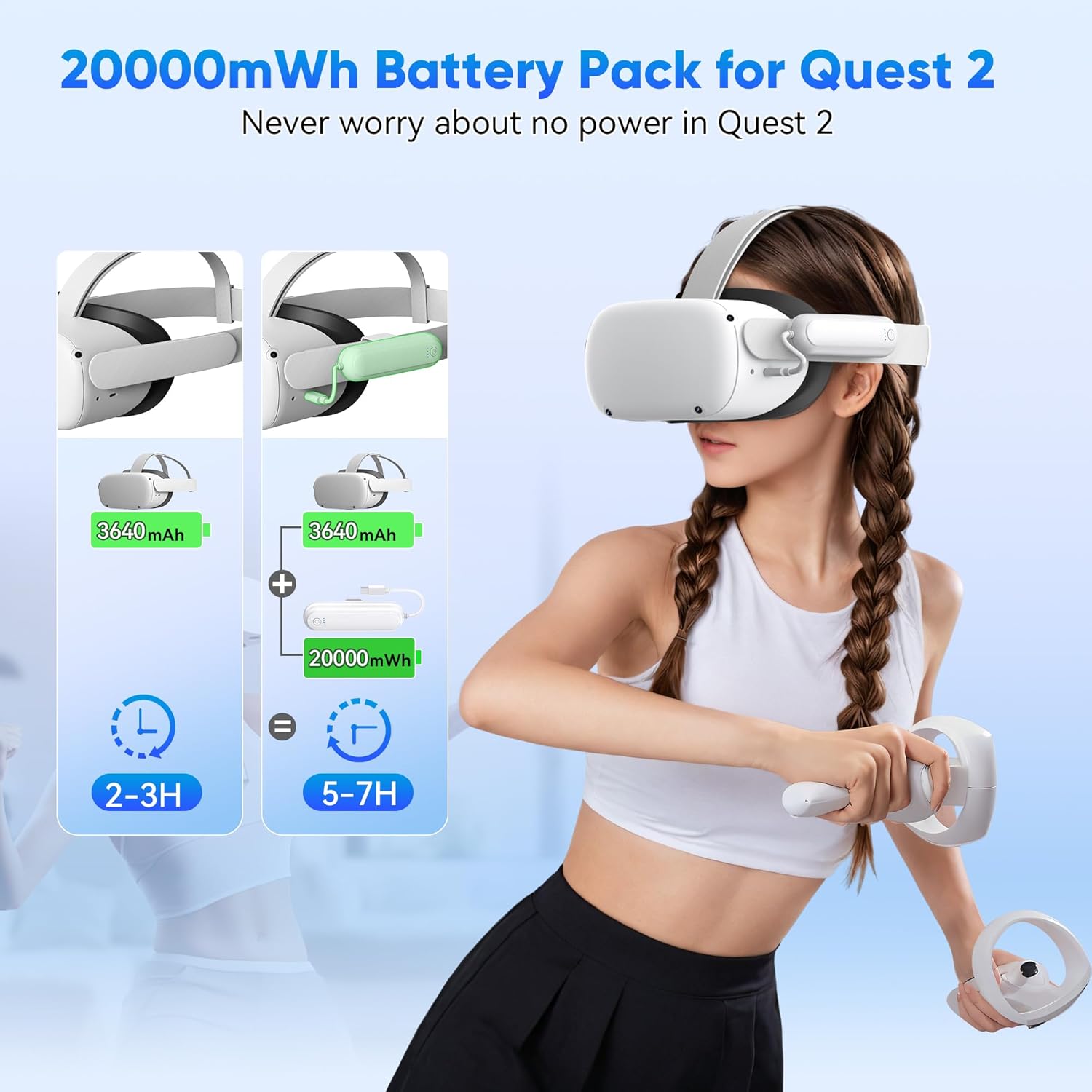 Thumbnail 1 de Battery Pack for Quest 2, 20000mWh power