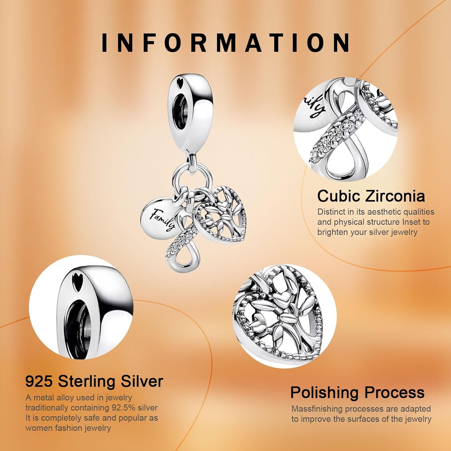 Thumbnail 3 de Rimgoris breloques en argent 925 pour femmes – assorties pour bracelets et colliers