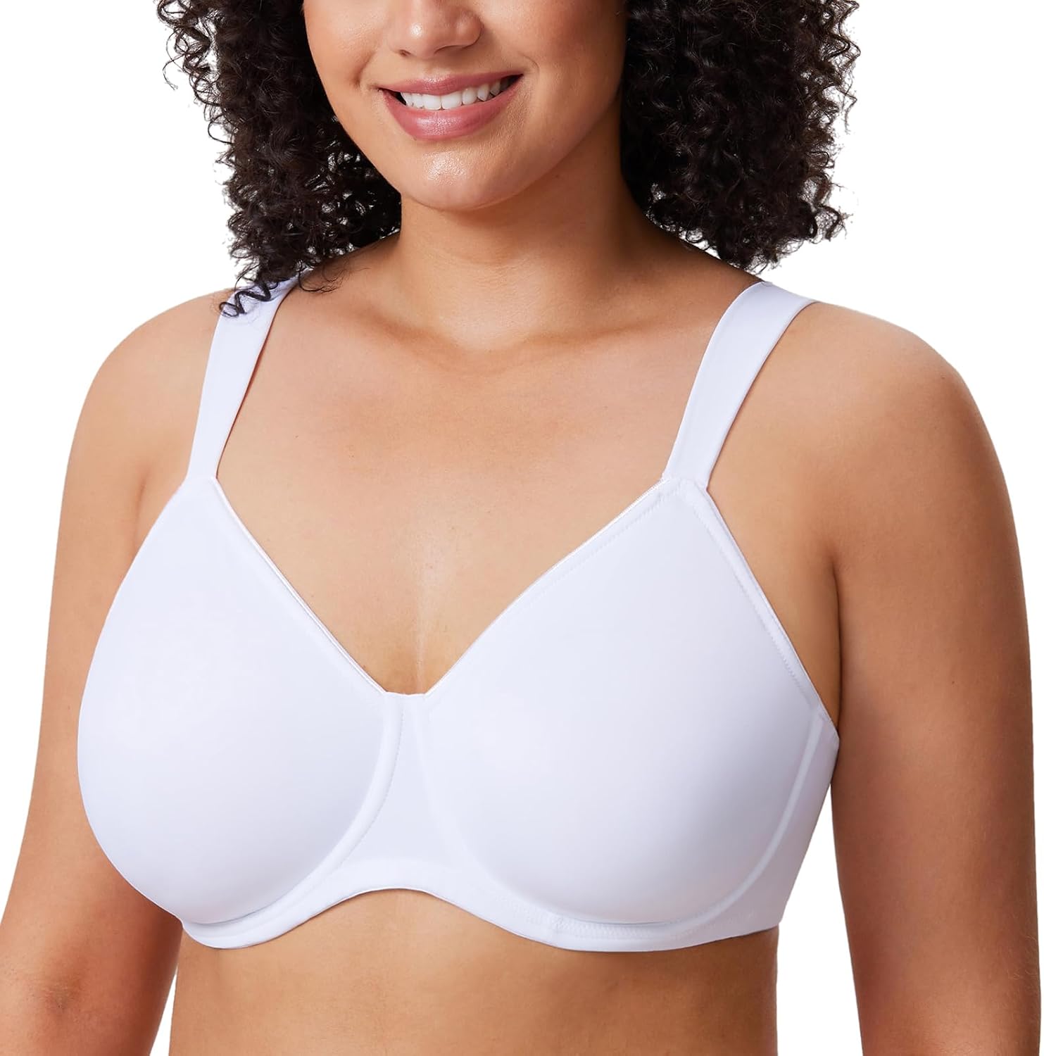 Detalle 2 de DELIMIRA Femme soutien-gorge minimiseur grande taille à armatures et maintien, tasse lisse