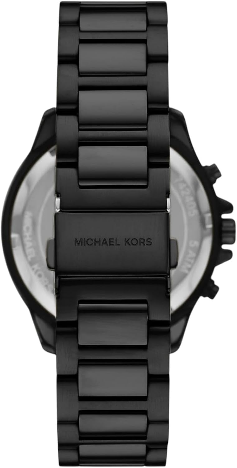 Detalle de Michael Kors Sage da uomo: cronografo al quarzo, cassa 44 mm e cinturino in acciaio