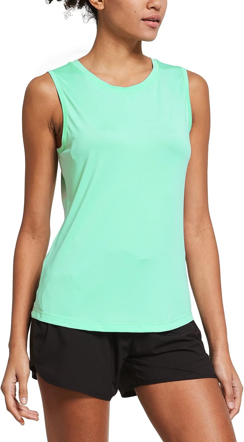 Detalle 2 de baleaf Women’s Sleeveless Workout Tank Tops (Cool-Dry, Reflective Elements)