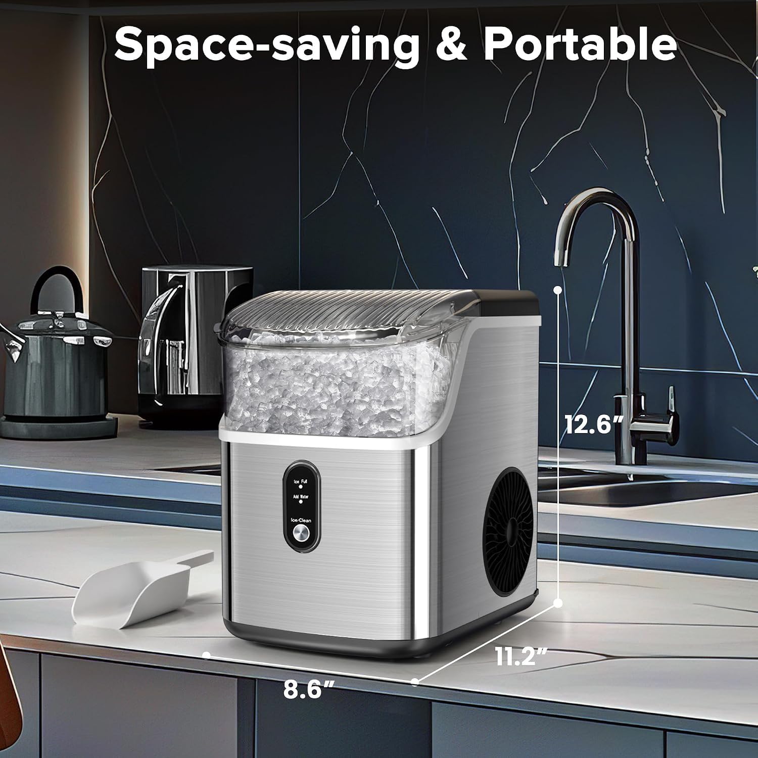 Thumbnail 6 de Electactic Nugget Ice Maker Countertop Ice Maker, 35 lb/24-Hour Output