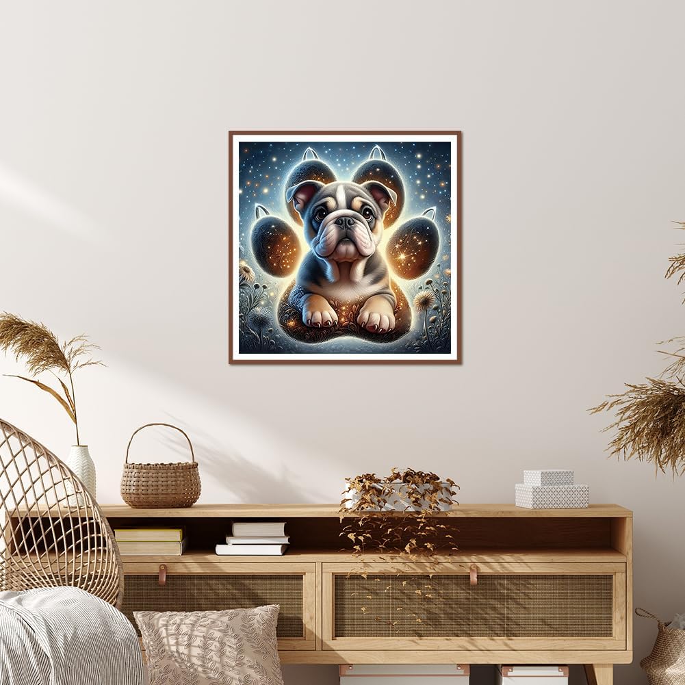 Detalle 2 de KUKUDEM Dog Diamond Painting Kit, 12×12-inch