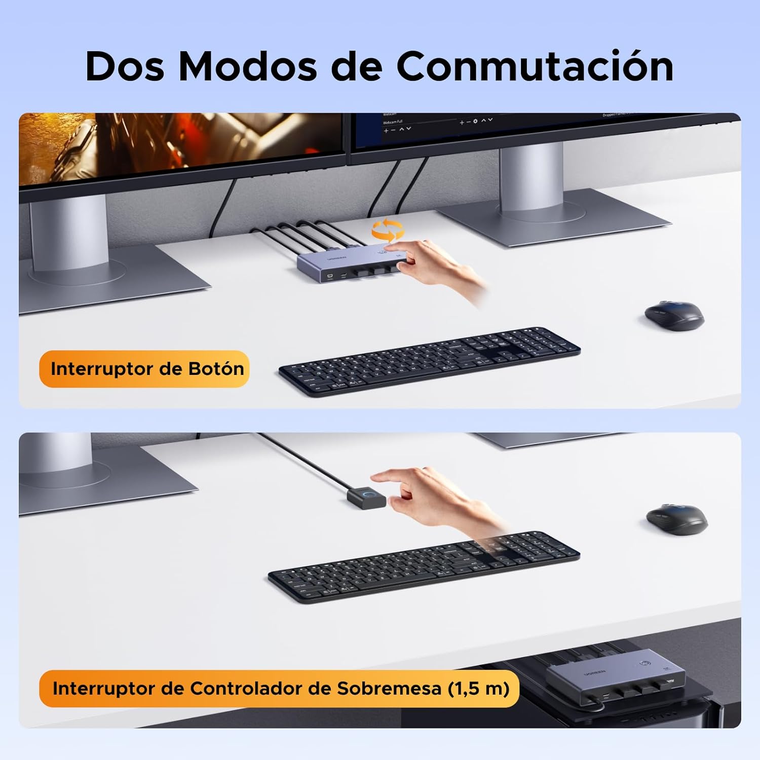 Thumbnail 5 de UGREEN KVM Switch HDMI USB-C 4K 60Hz 2 Entradas 🖥