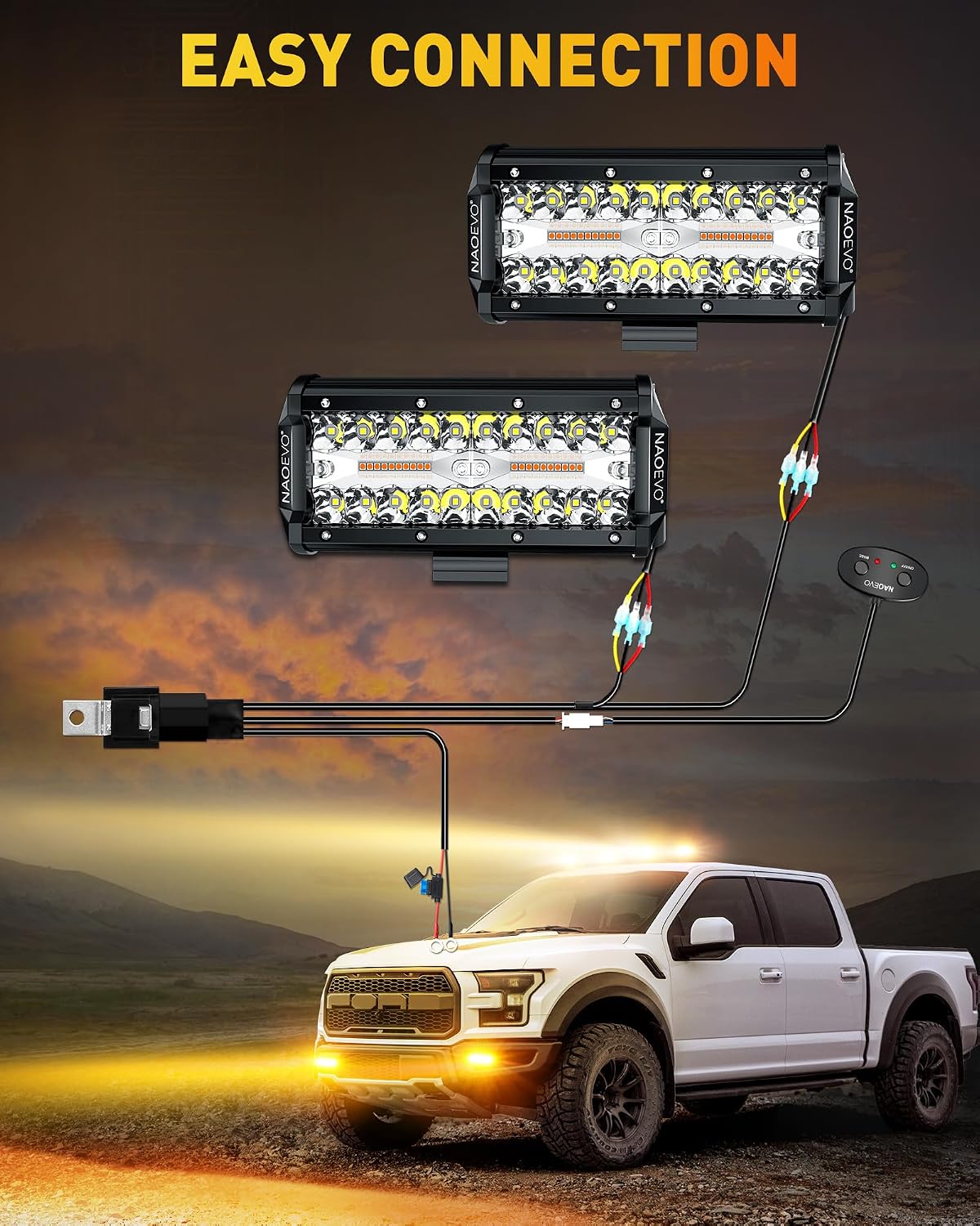 Thumbnail 6 de NAOEVO 7 Inch LED Light Bar 6 Modes 🔦