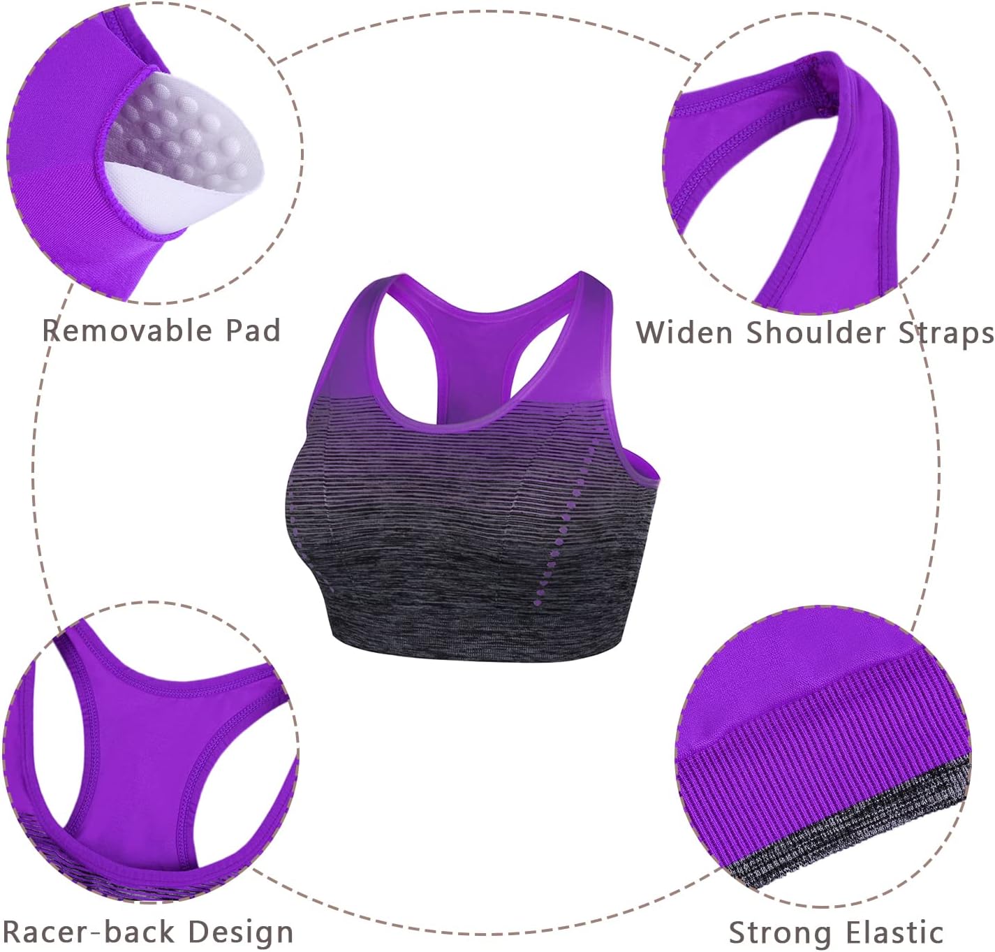 Thumbnail 4 de Sykooria Amb00319 Soutien-Gorge de Sport Femme – maintien et confort pour toutes vos séances
