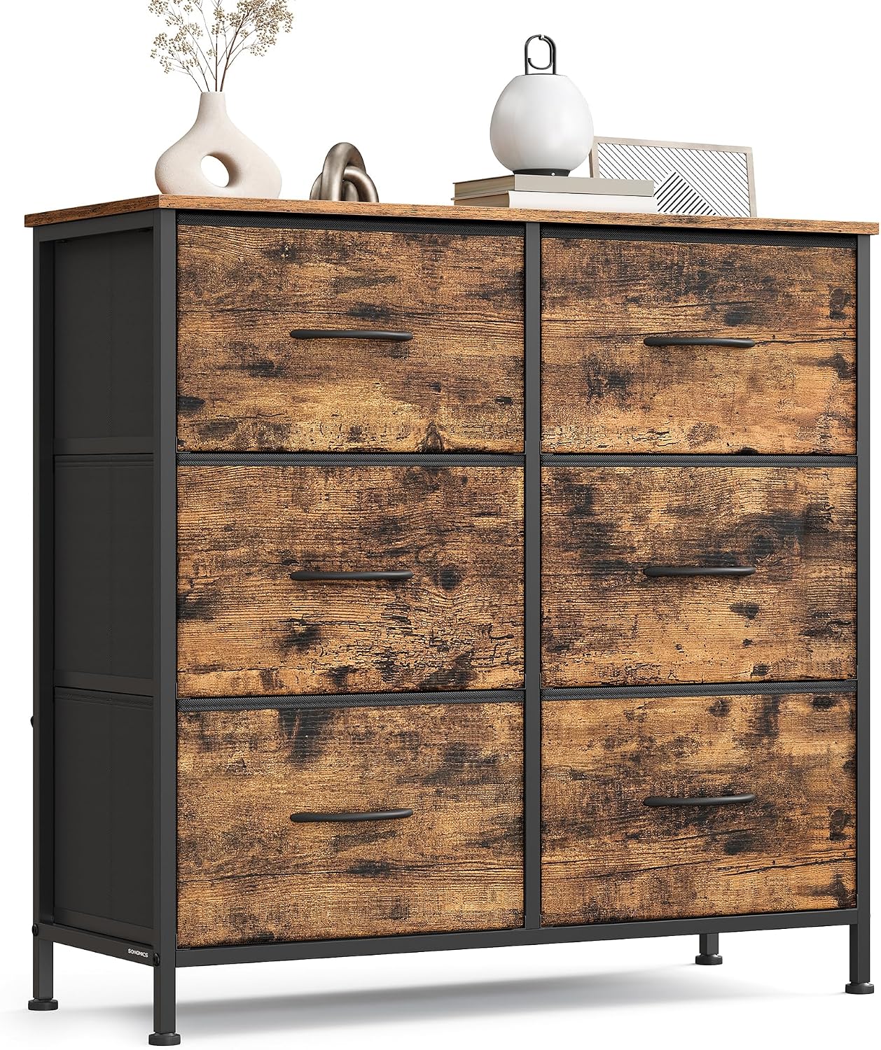 Detalle 2 de SONGMICS LGS124BH04 8-Drawer Fabric Chest of Drawers, Steel Frame