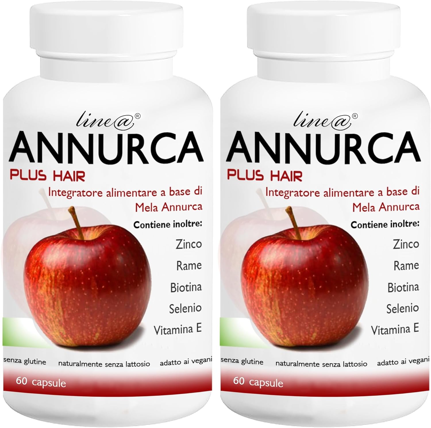 Thumbnail 5 de Mela Annurca Plus Hair Line@ capsule con estratto secco di Mela Annurca, zinco, rame, biotina, selenio e vitamina E